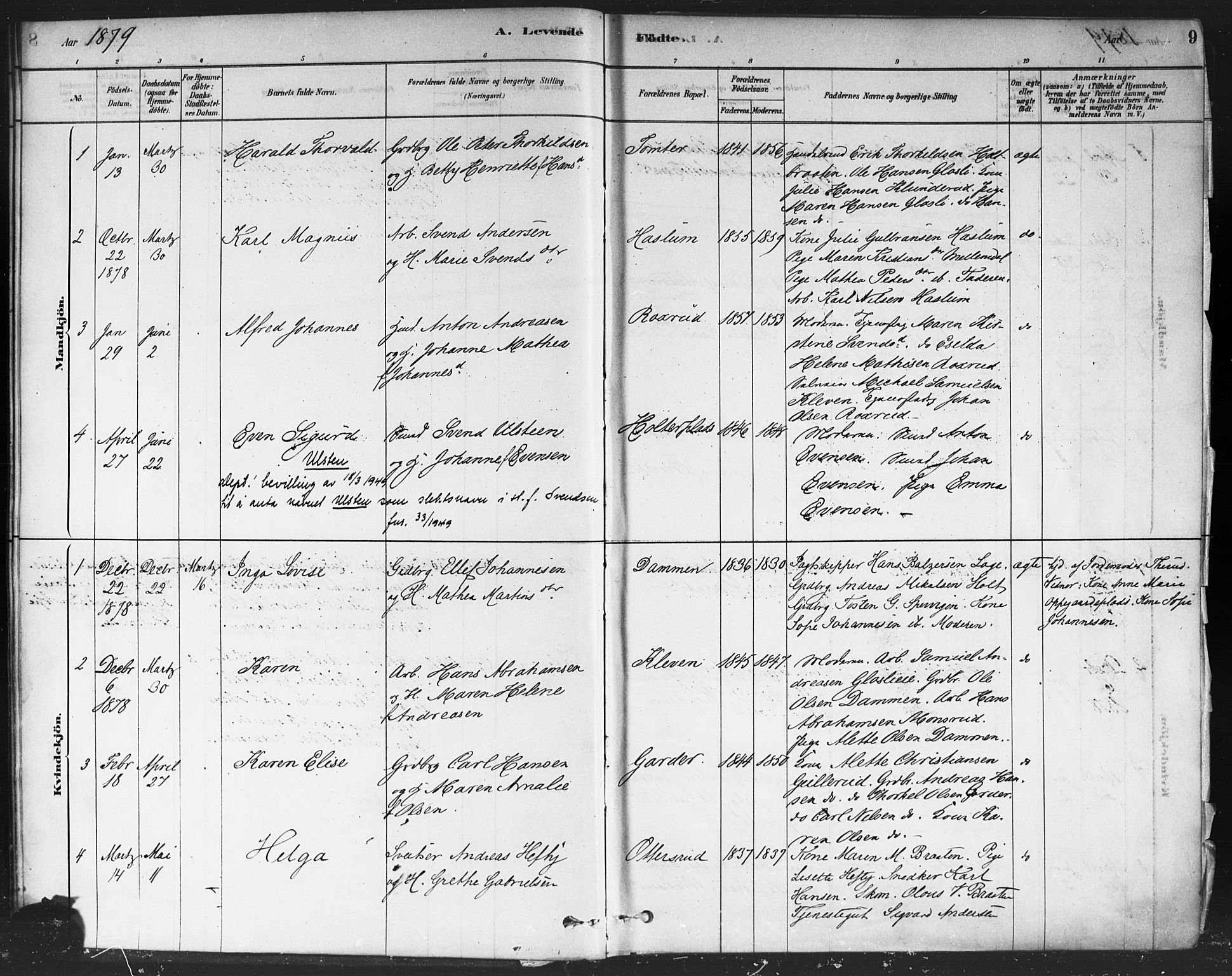 Drøbak prestekontor Kirkebøker, AV/SAO-A-10142a/F/Fc/L0002: Ministerialbok nr. III 2, 1878-1891, s. 9