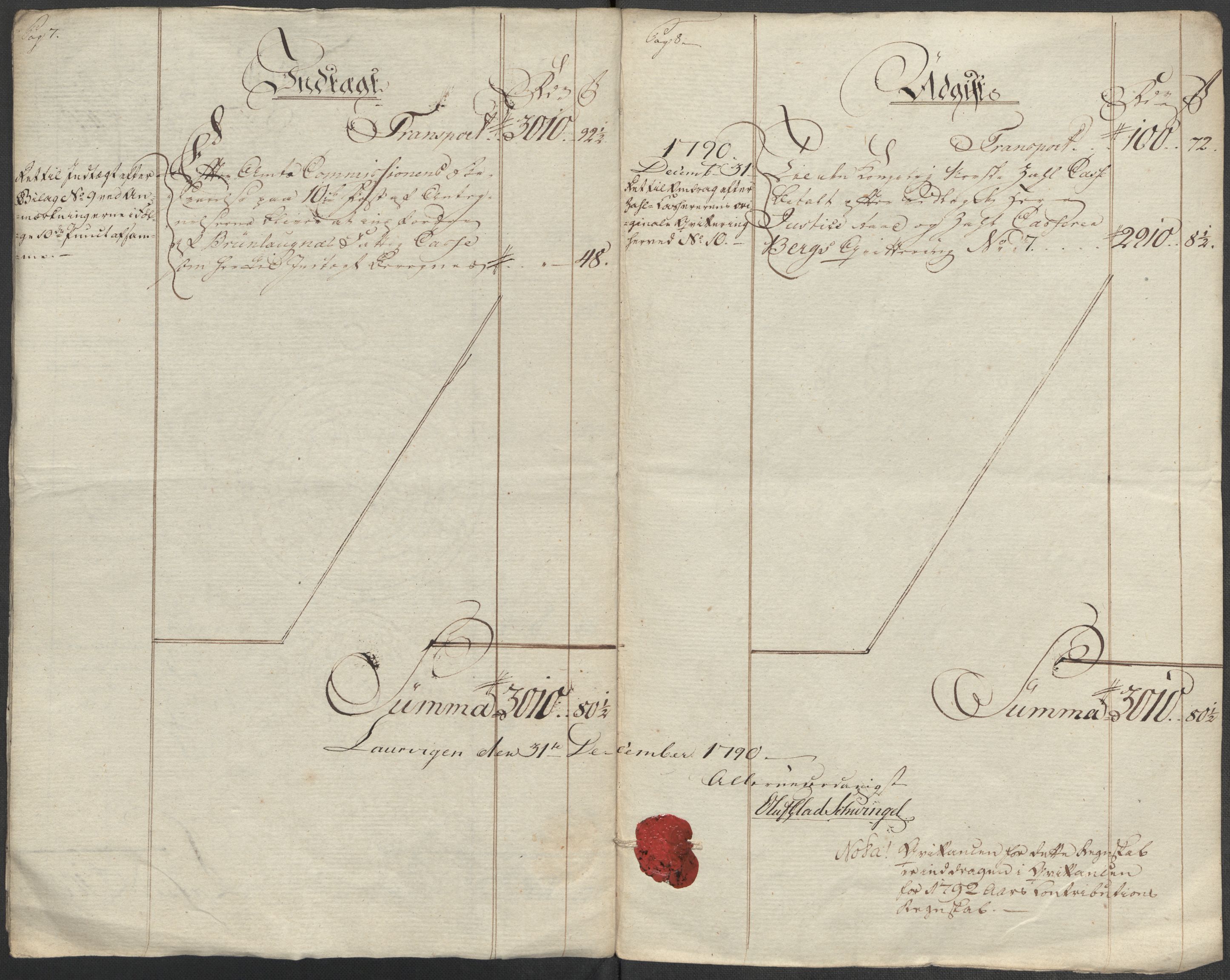 Rentekammeret inntil 1814, Reviderte regnskaper, Mindre regnskaper, AV/RA-EA-4068/Rf/Rfe/L0021: Larvik grevskap, Lista fogderi, 1789, s. 7