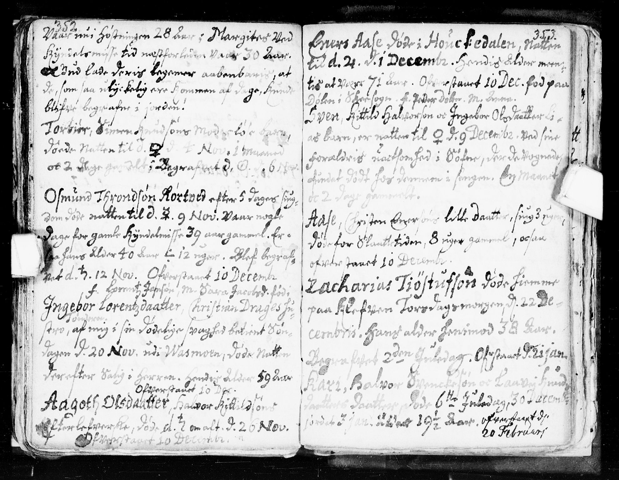 Seljord kirkebøker, SAKO/A-20/F/Fa/L0002: Ministerialbok nr. I 2, 1689-1713, s. 352-353