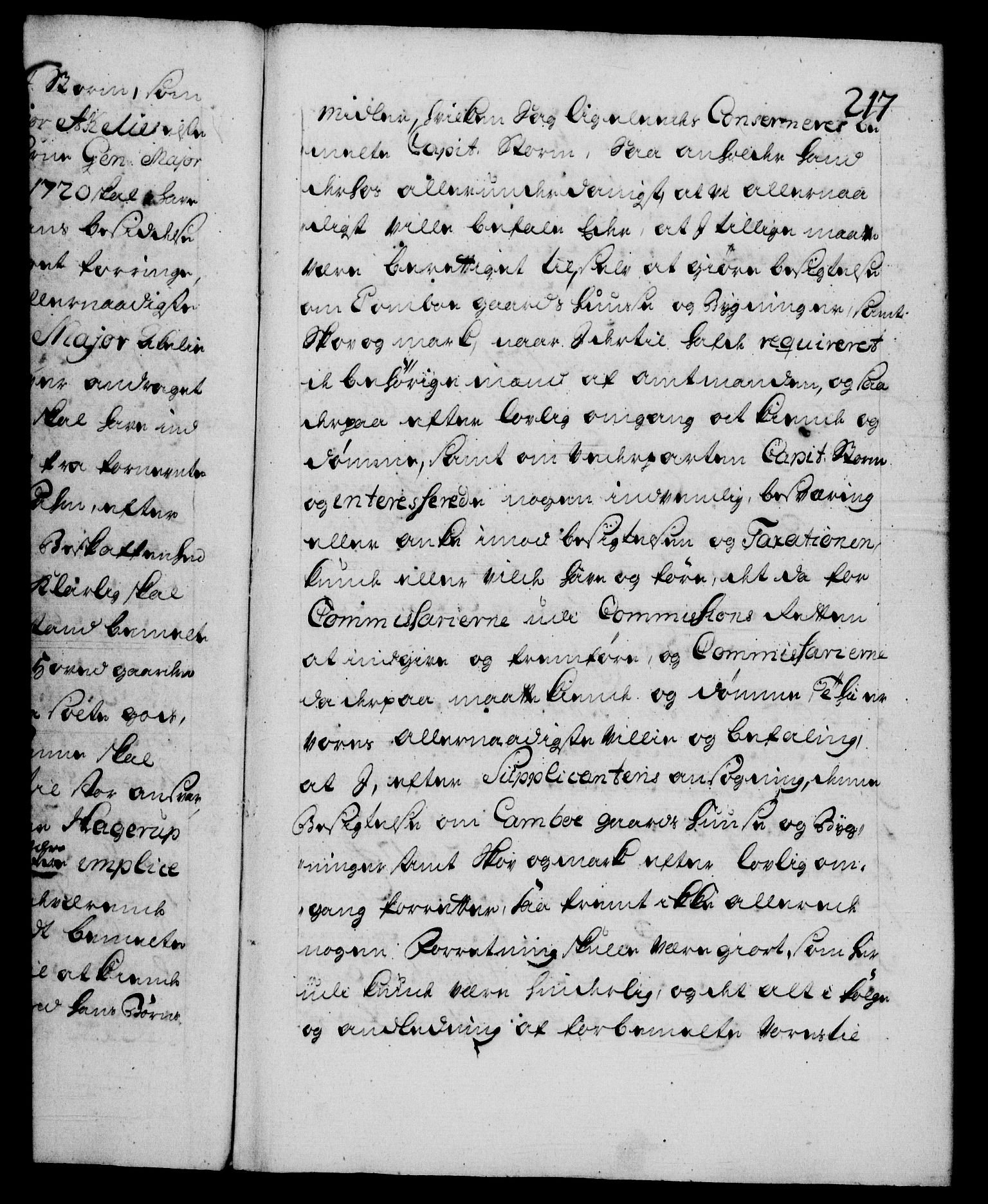 Danske Kanselli 1572-1799, AV/RA-EA-3023/F/Fc/Fca/Fcab/L0025: Norske tegnelser, 1730-1733, s. 217a