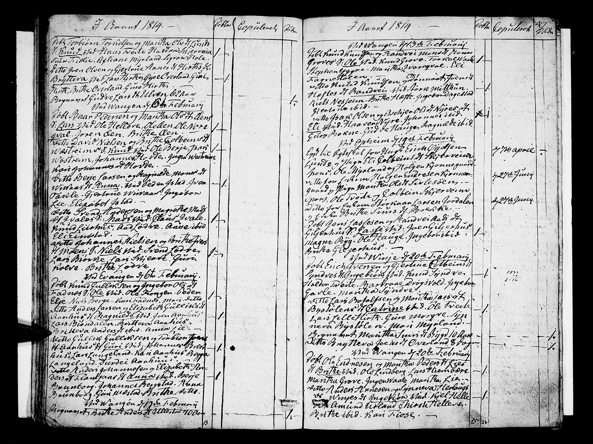 Voss sokneprestembete, AV/SAB-A-79001/H/Haa: Ministerialbok nr. A 10, 1810-1821, s. 47
