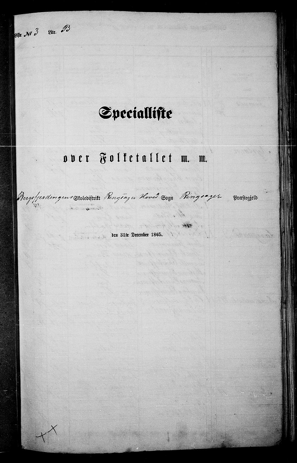RA, Folketelling 1865 for 0412P Ringsaker prestegjeld, 1865, s. 87