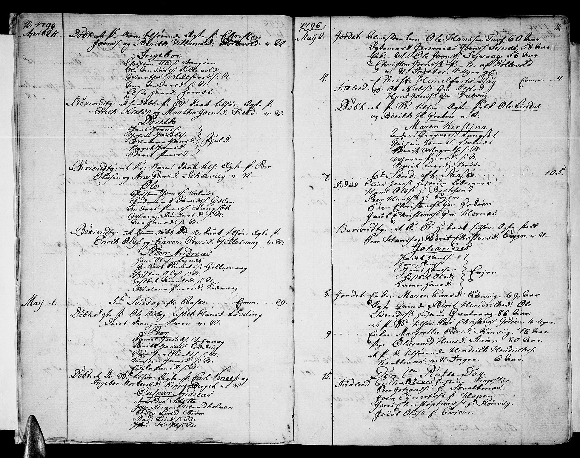 Ministerialprotokoller, klokkerbøker og fødselsregistre - Nordland, AV/SAT-A-1459/801/L0004: Ministerialbok nr. 801A04, 1796-1817, s. 10-11