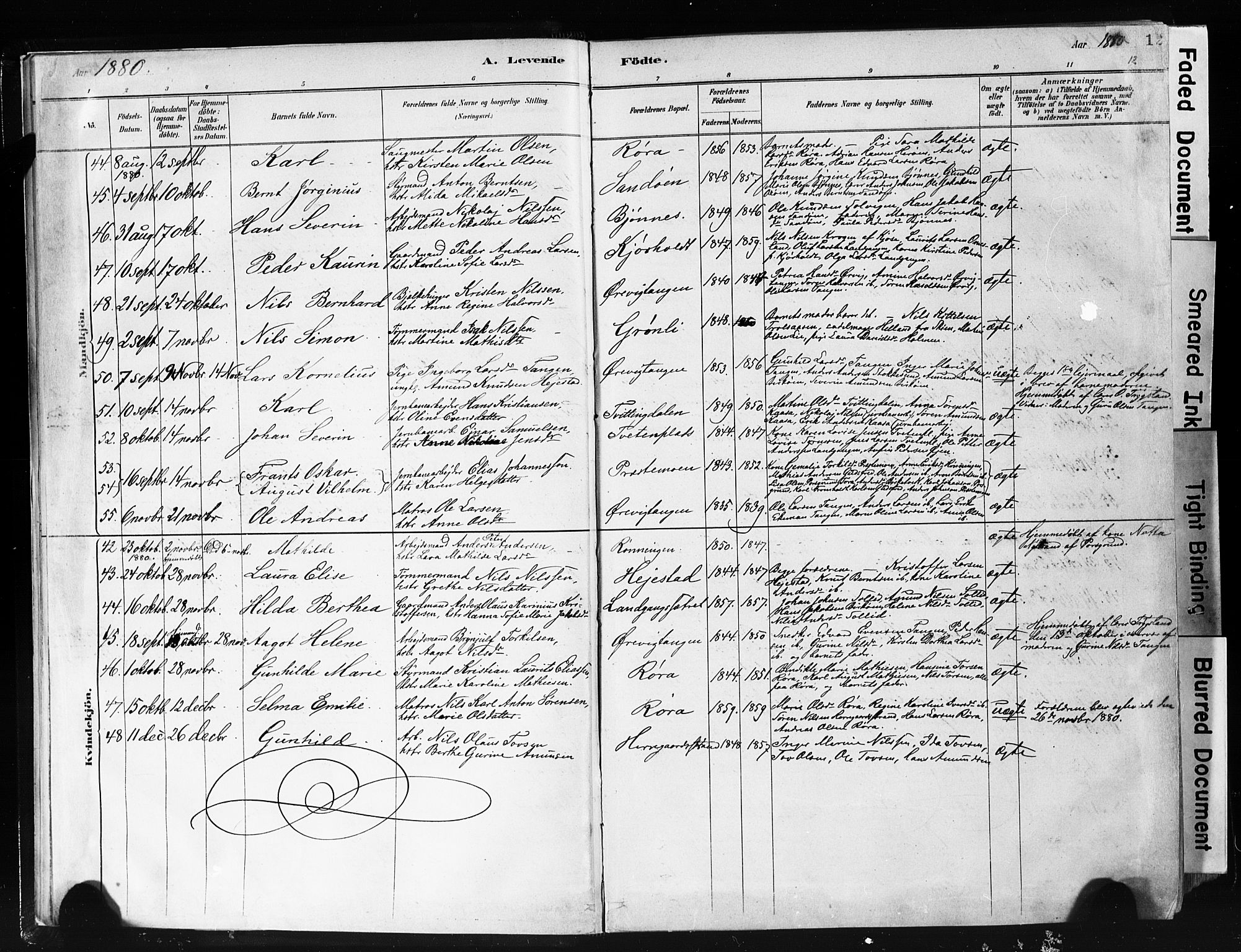 Eidanger kirkebøker, AV/SAKO-A-261/F/Fa/L0012: Ministerialbok nr. 12, 1879-1900, s. 12