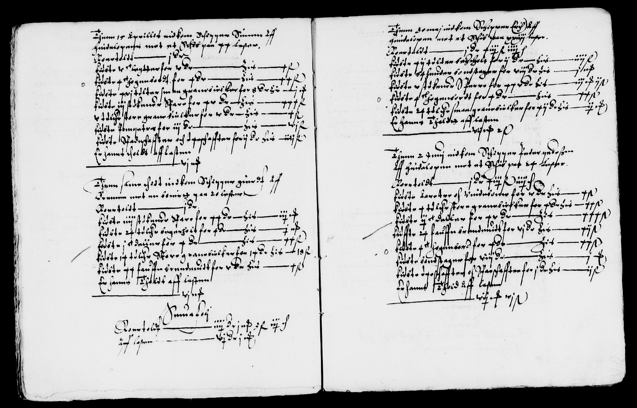Rentekammeret inntil 1814, Reviderte regnskaper, Lensregnskaper, AV/RA-EA-5023/R/Rb/Rbo/L0001: Tønsberg len, 1584-1612