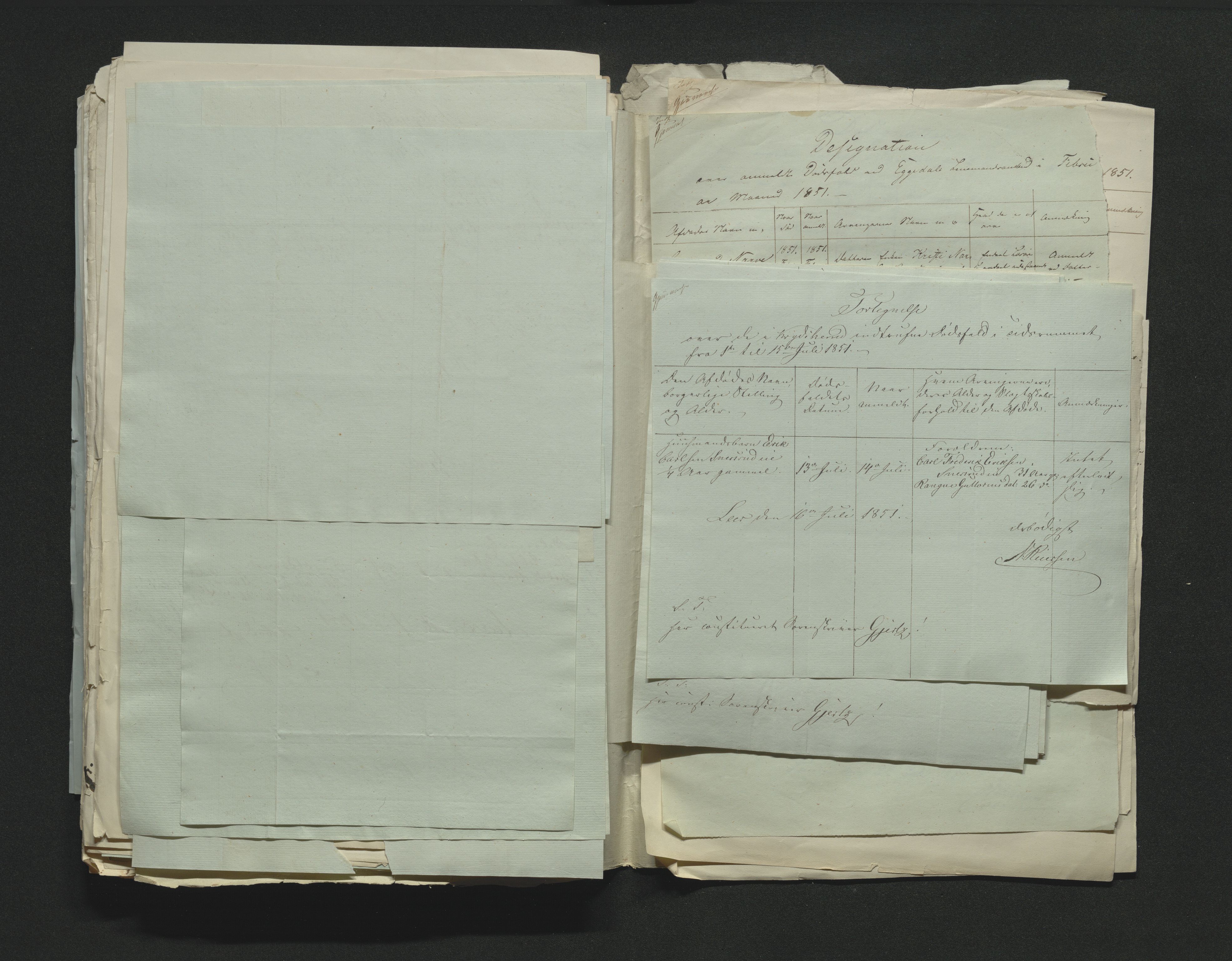 Eiker, Modum og Sigdal sorenskriveri, AV/SAKO-A-123/H/Ha/Hab/L0008: Dødsfallsmeldinger, 1850-1853