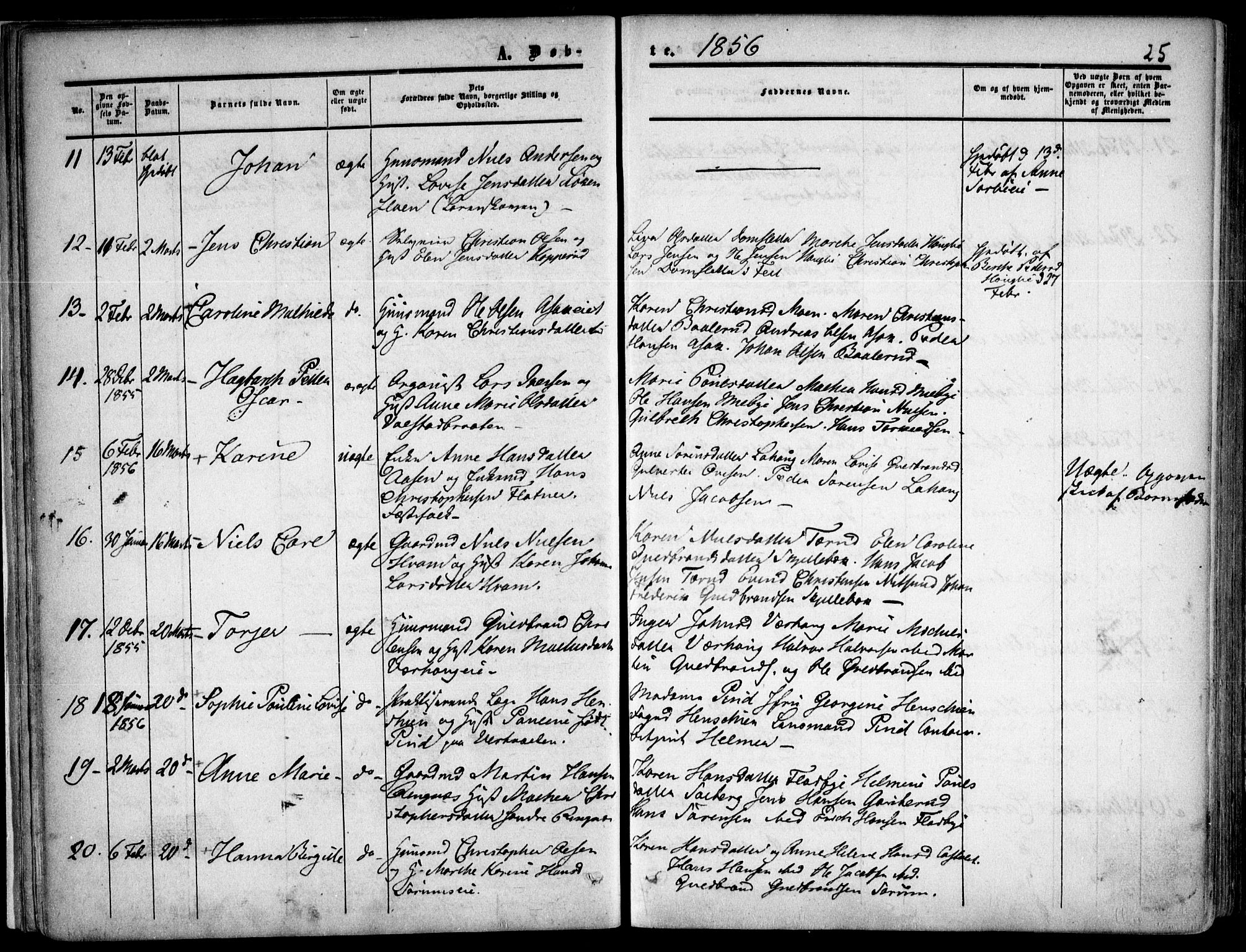 Skedsmo prestekontor Kirkebøker, AV/SAO-A-10033a/F/Fa/L0010: Ministerialbok nr. I 10, 1854-1865, s. 25