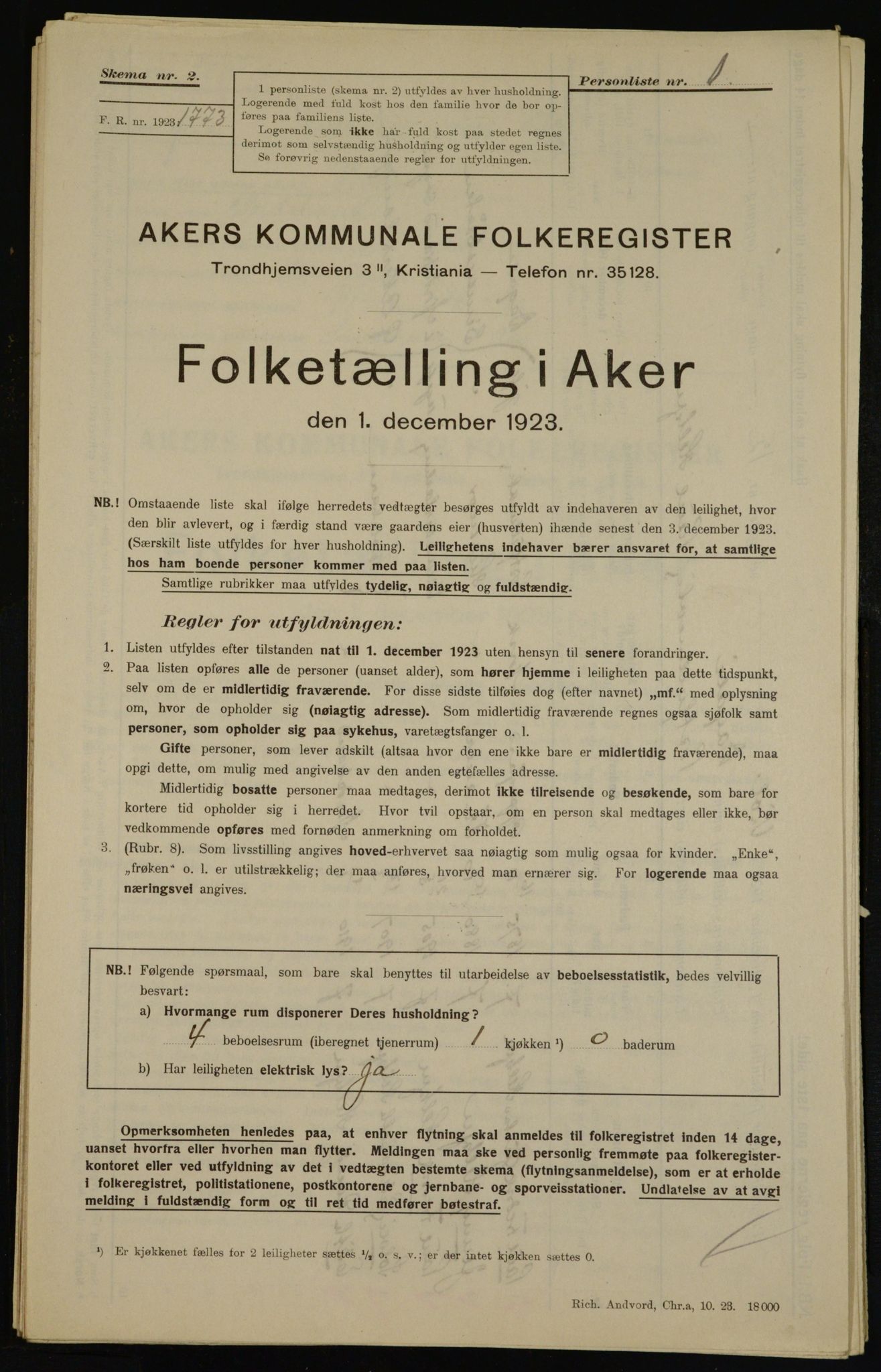 , Kommunal folketelling 1.12.1923 for Aker, 1923, s. 46750