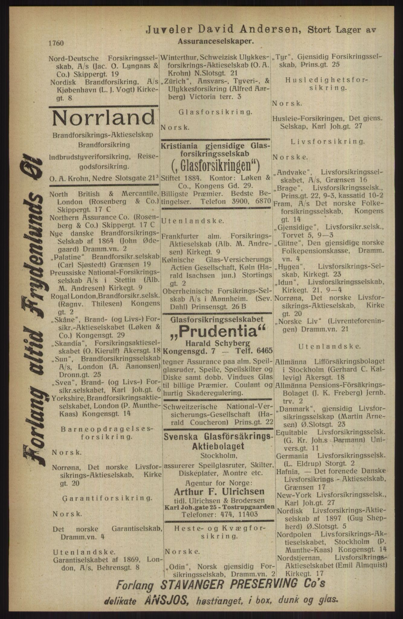 Kristiania/Oslo adressebok, PUBL/-, 1914, s. 1760