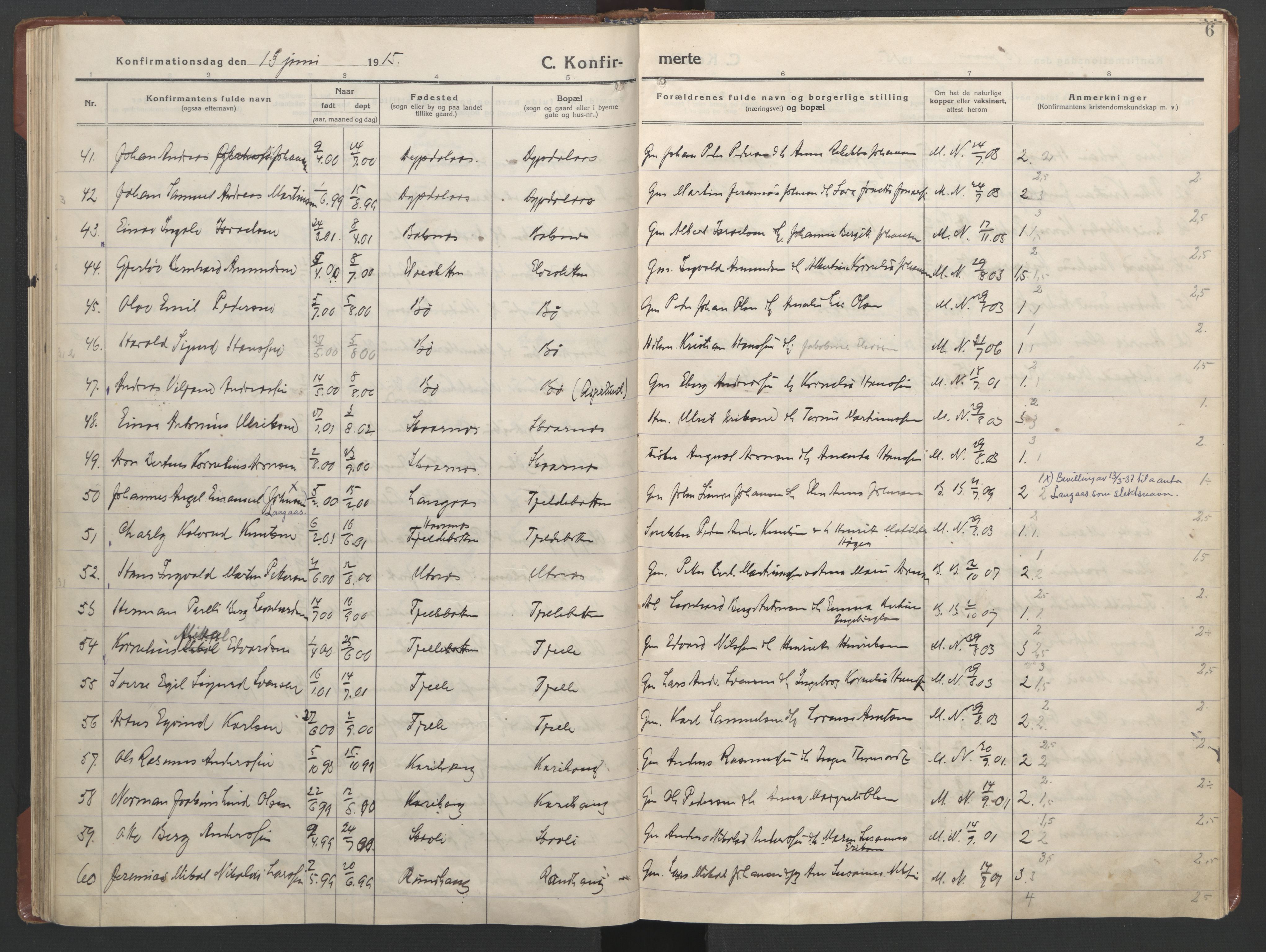 Ministerialprotokoller, klokkerbøker og fødselsregistre - Nordland, AV/SAT-A-1459/863/L0918: Klokkerbok nr. 863C08, 1906-1921, s. 6