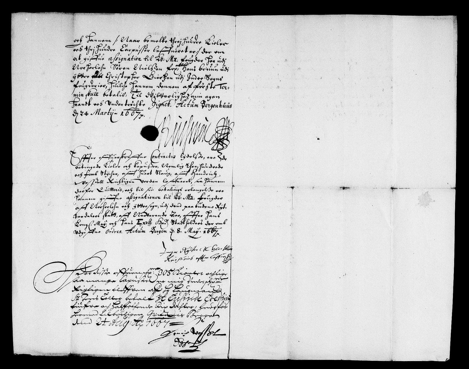 Rentekammeret inntil 1814, Reviderte regnskaper, Stiftamtstueregnskaper, Bergen stiftamt, AV/RA-EA-6043/R/Rc/L0026: Bergen stiftamt, 1667