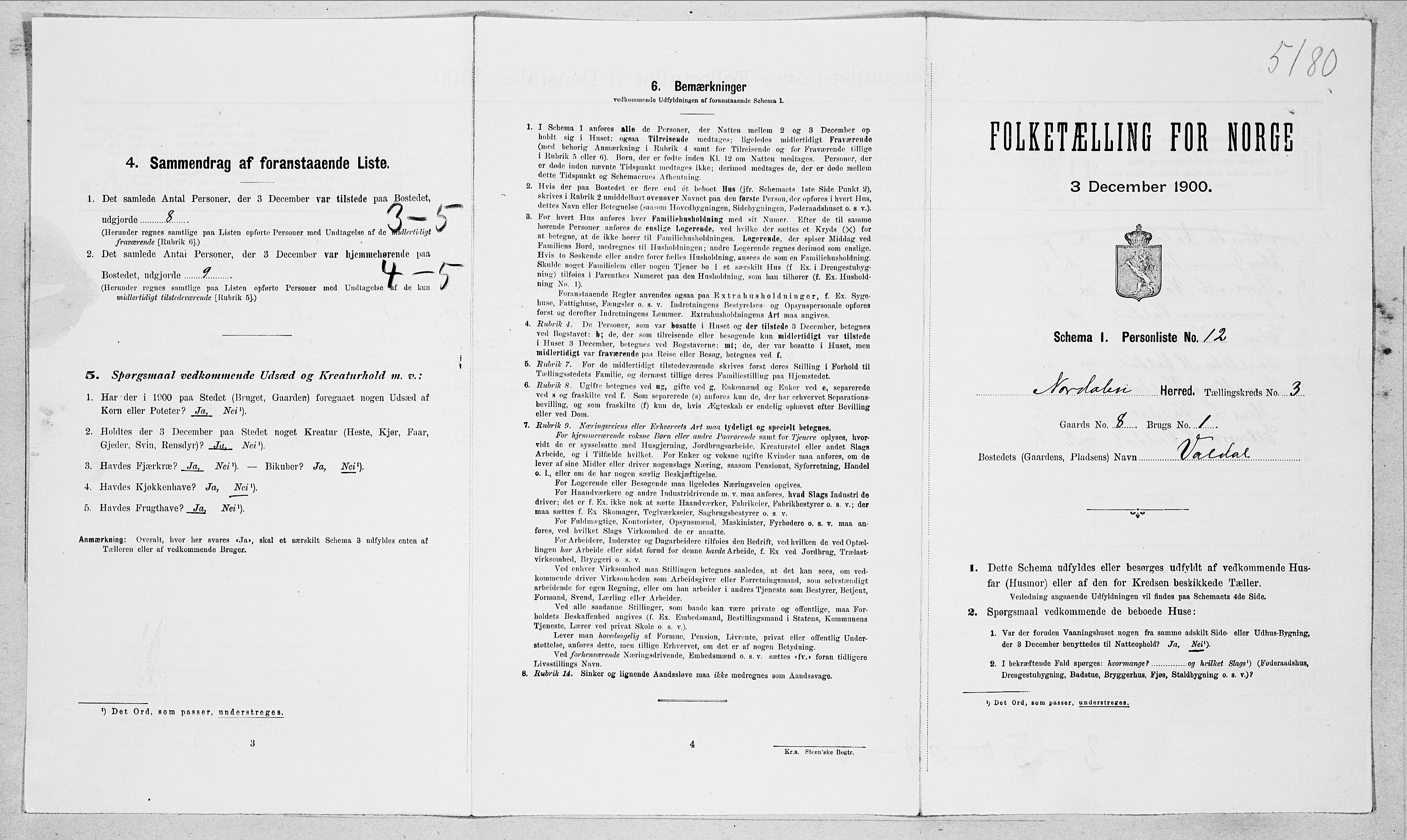 SAT, Folketelling 1900 for 1524 Norddal herred, 1900, s. 210
