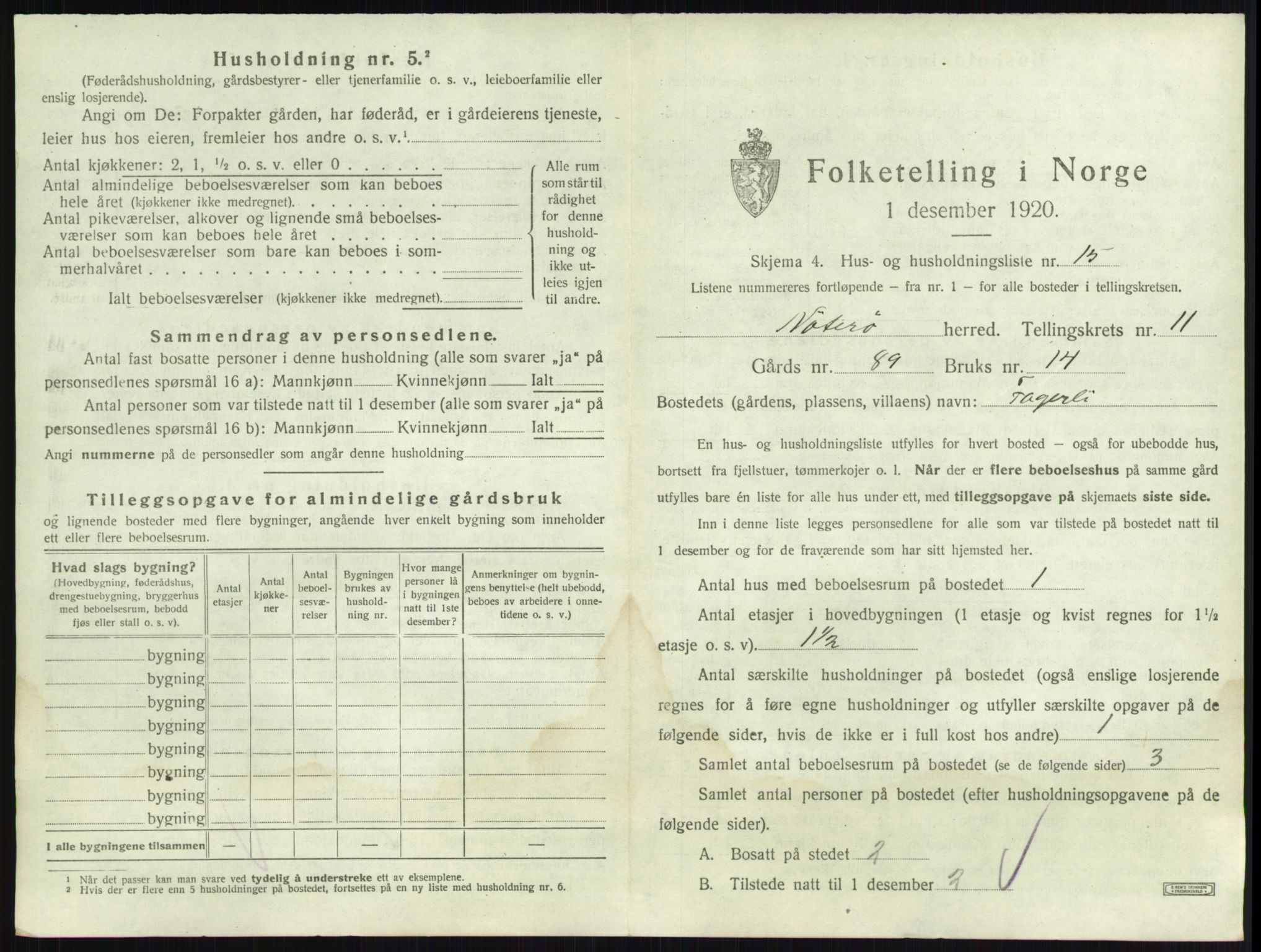 SAKO, Folketelling 1920 for 0722 Nøtterøy herred, 1920, s. 2238
