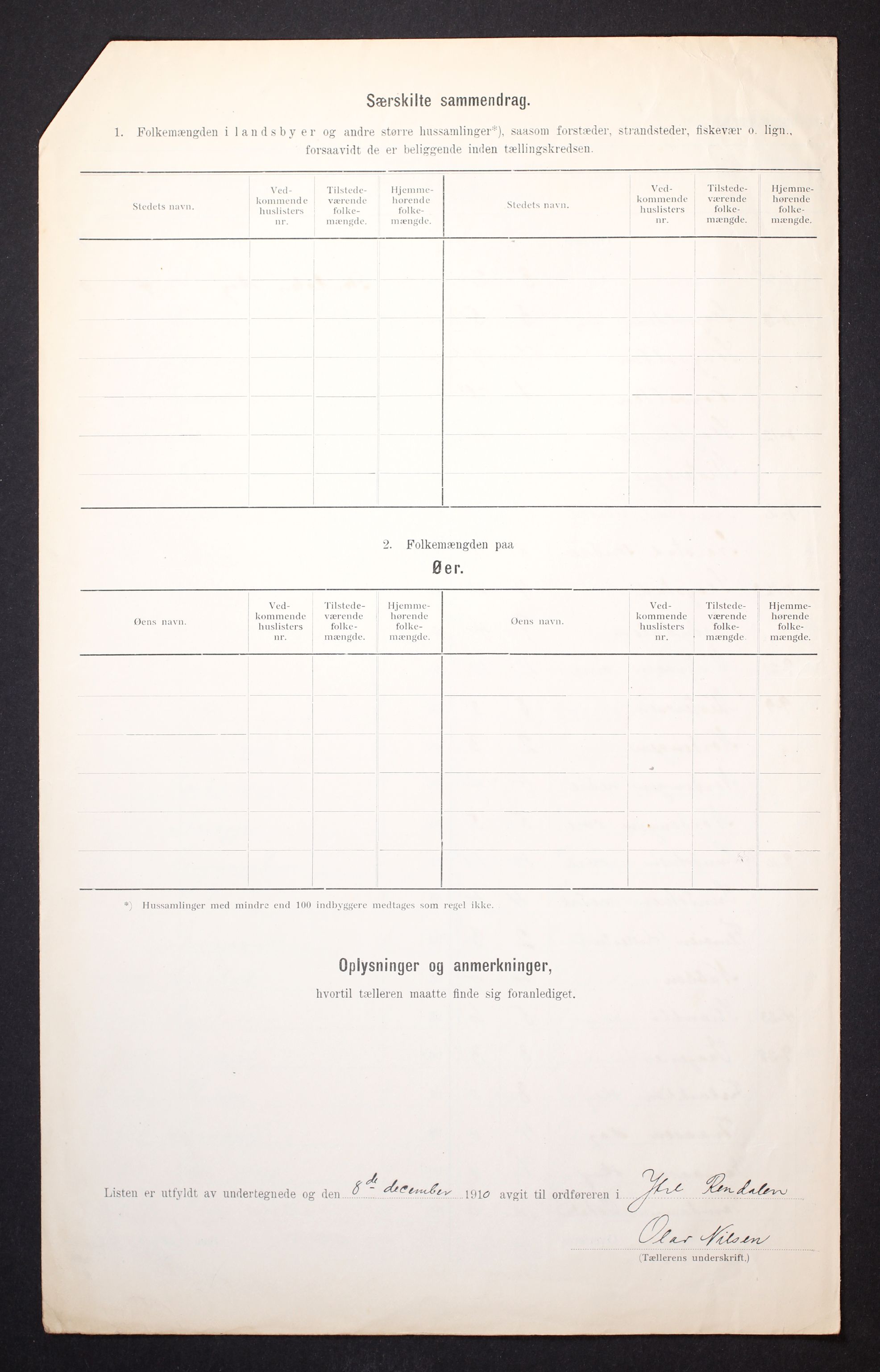 RA, Folketelling 1910 for 0432 Ytre Rendal herred, 1910, s. 12