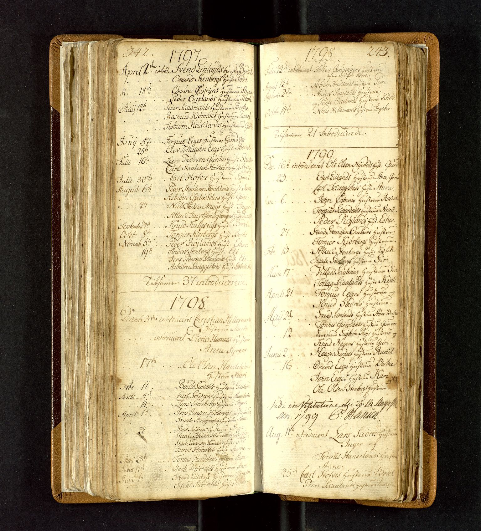 Lund sokneprestkontor, AV/SAST-A-101809/S06/L0003: Ministerialbok nr. A 3, 1761-1801, s. 342-343
