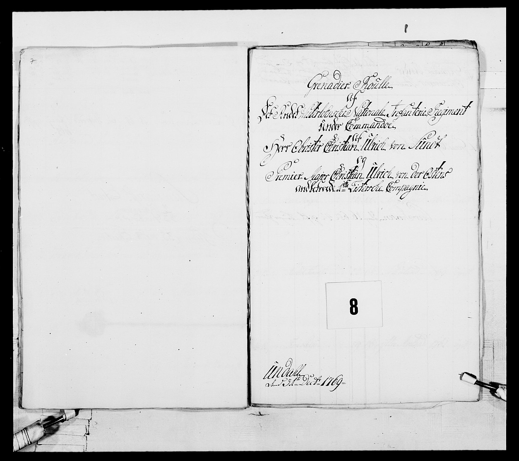 Generalitets- og kommissariatskollegiet, Det kongelige norske kommissariatskollegium, AV/RA-EA-5420/E/Eh/L0105: 2. Vesterlenske nasjonale infanteriregiment, 1766-1773, s. 42