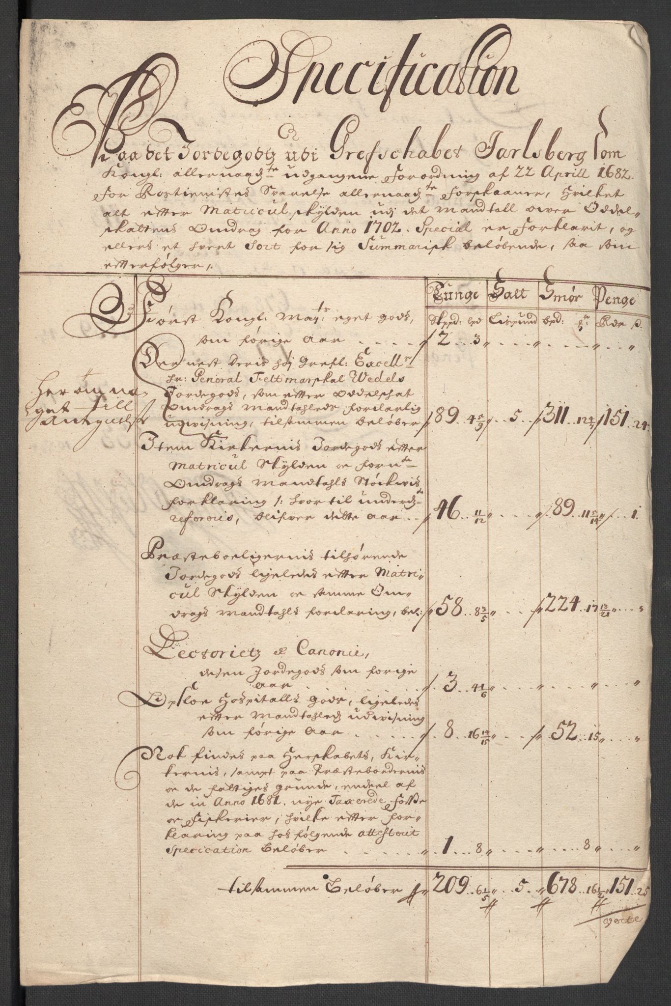 Rentekammeret inntil 1814, Reviderte regnskaper, Fogderegnskap, RA/EA-4092/R32/L1870: Fogderegnskap Jarlsberg grevskap, 1702, s. 127