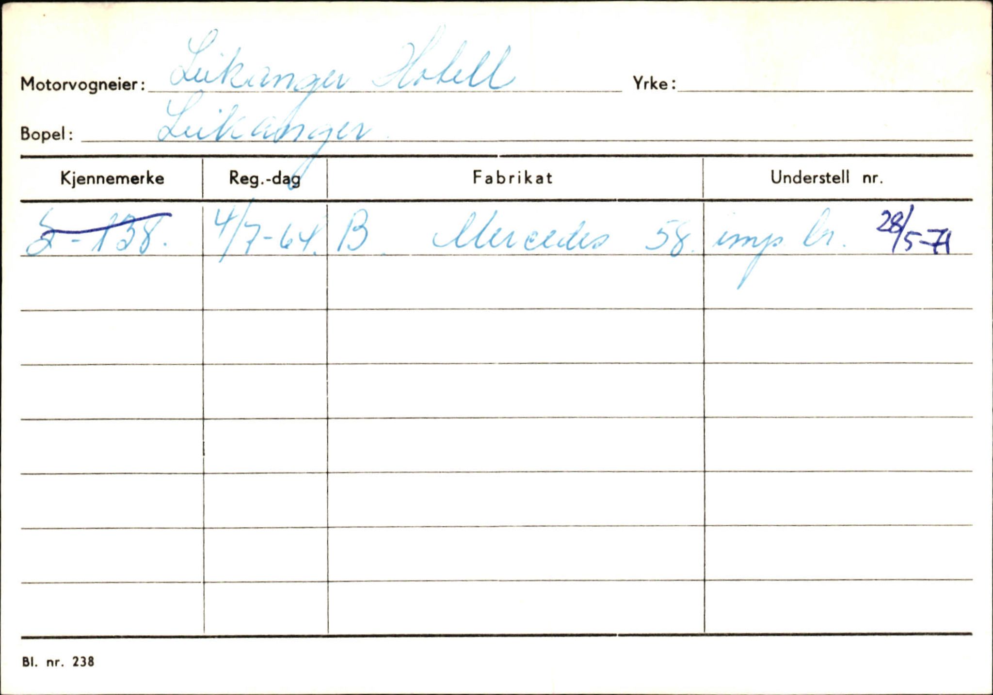 Statens vegvesen, Sogn og Fjordane vegkontor, AV/SAB-A-5301/4/F/L0126: Eigarregister Fjaler M-Å. Leikanger A-Å, 1945-1975, s. 1671