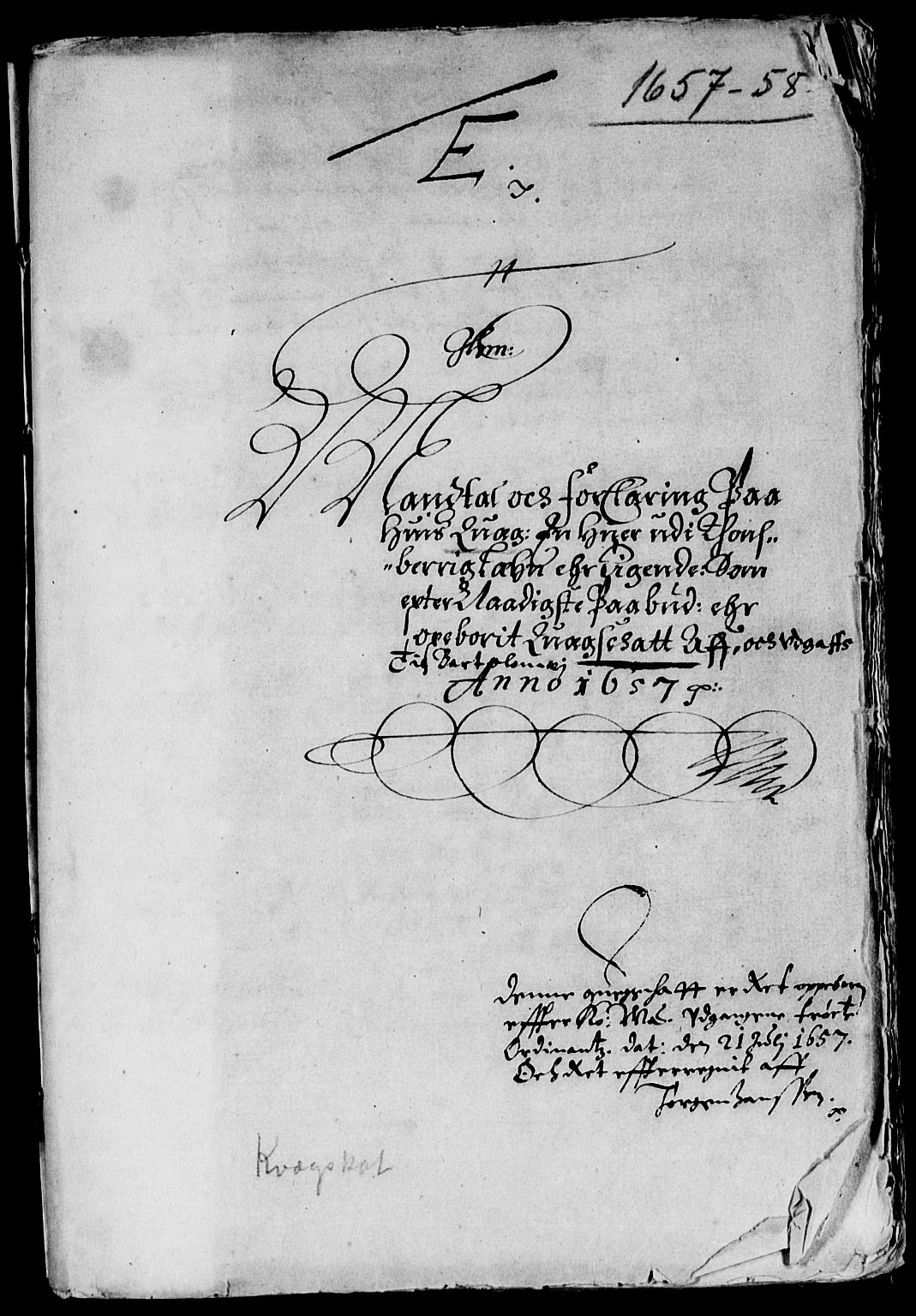 Rentekammeret inntil 1814, Reviderte regnskaper, Lensregnskaper, AV/RA-EA-5023/R/Rb/Rbo/L0034: Tønsberg len, 1657-1659