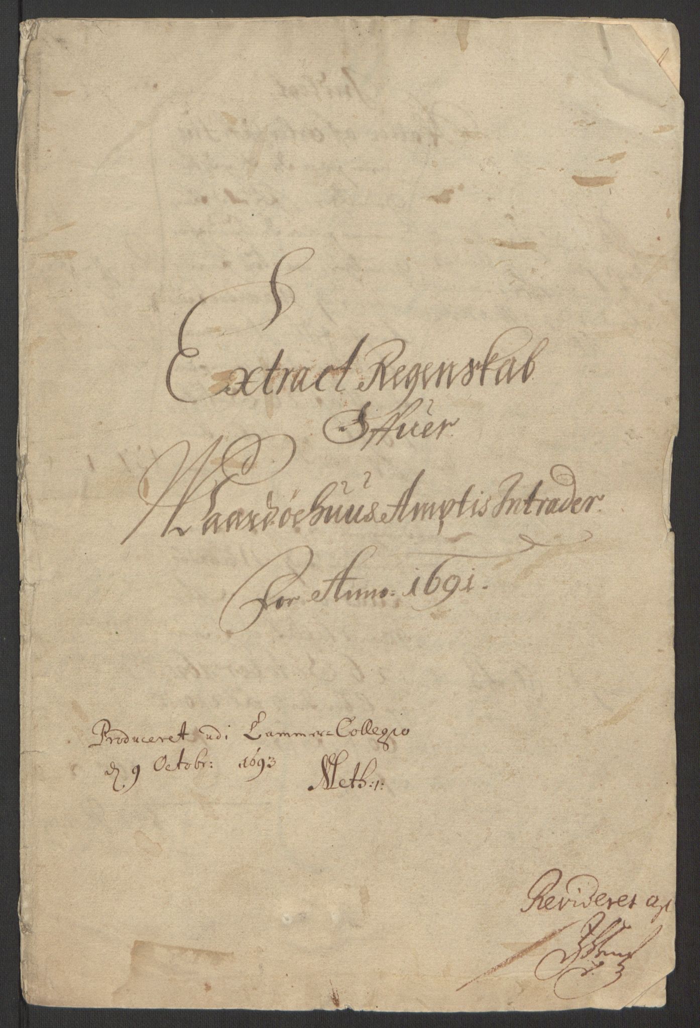 Rentekammeret inntil 1814, Reviderte regnskaper, Fogderegnskap, AV/RA-EA-4092/R69/L4851: Fogderegnskap Finnmark/Vardøhus, 1691-1700, s. 3