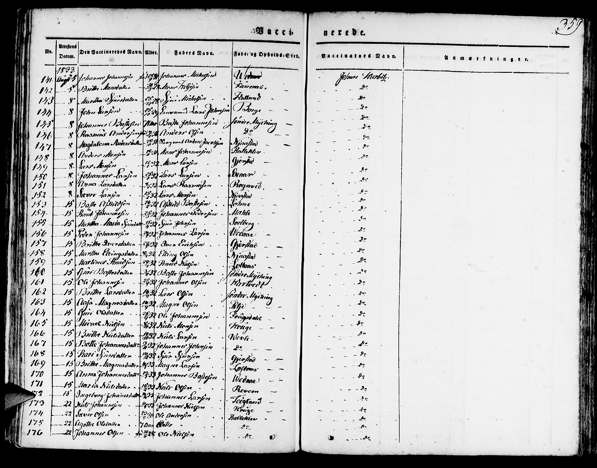 Haus sokneprestembete, AV/SAB-A-75601/H/Haa: Ministerialbok nr. A 14, 1827-1838, s. 359