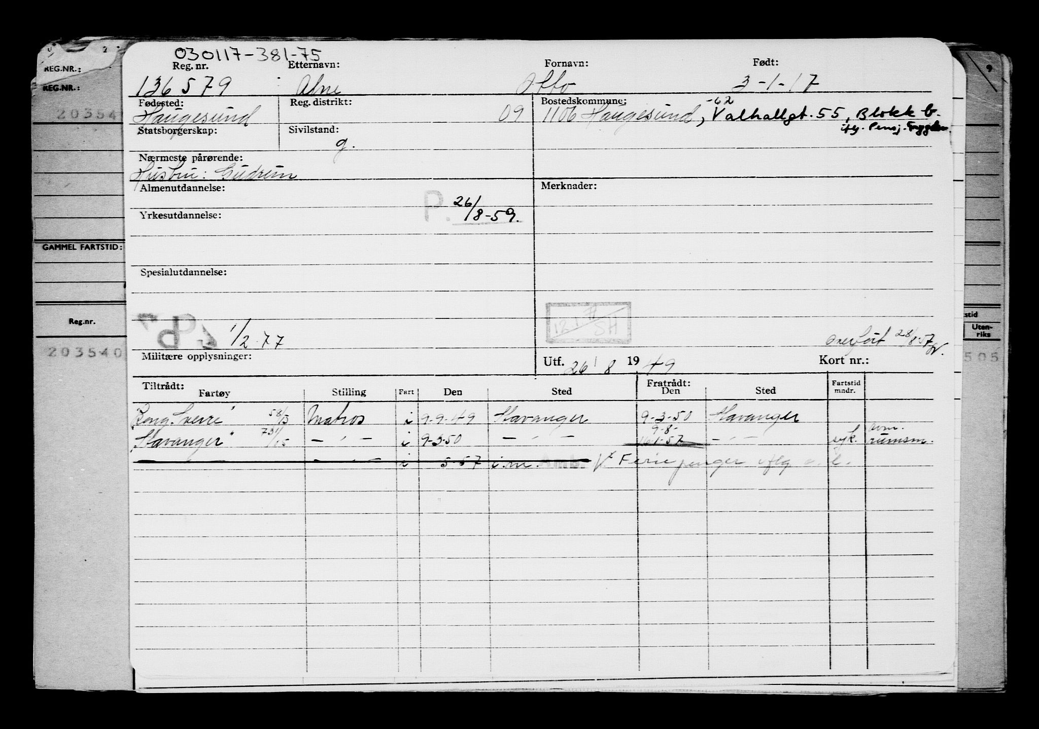 Direktoratet for sjømenn, AV/RA-S-3545/G/Gb/L0145: Hovedkort, 1917, s. 46