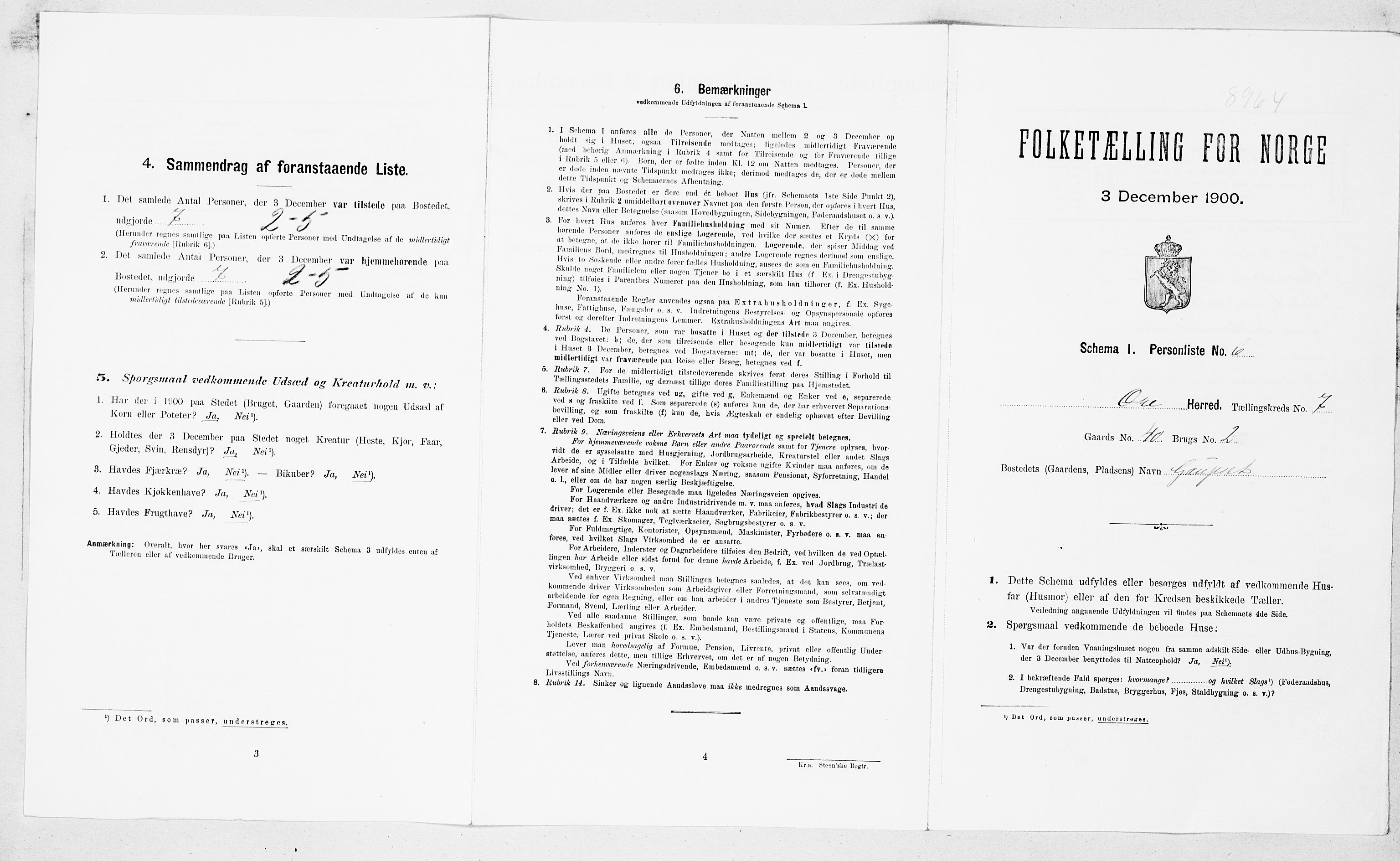 SAT, Folketelling 1900 for 1558 Øre herred, 1900, s. 585