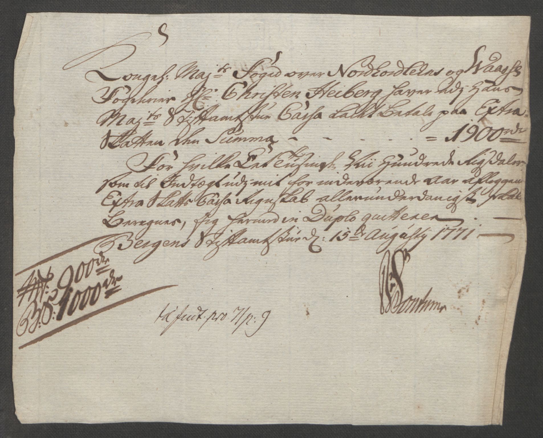 Rentekammeret inntil 1814, Reviderte regnskaper, Fogderegnskap, RA/EA-4092/R51/L3303: Ekstraskatten Nordhordland og Voss, 1762-1772, s. 485