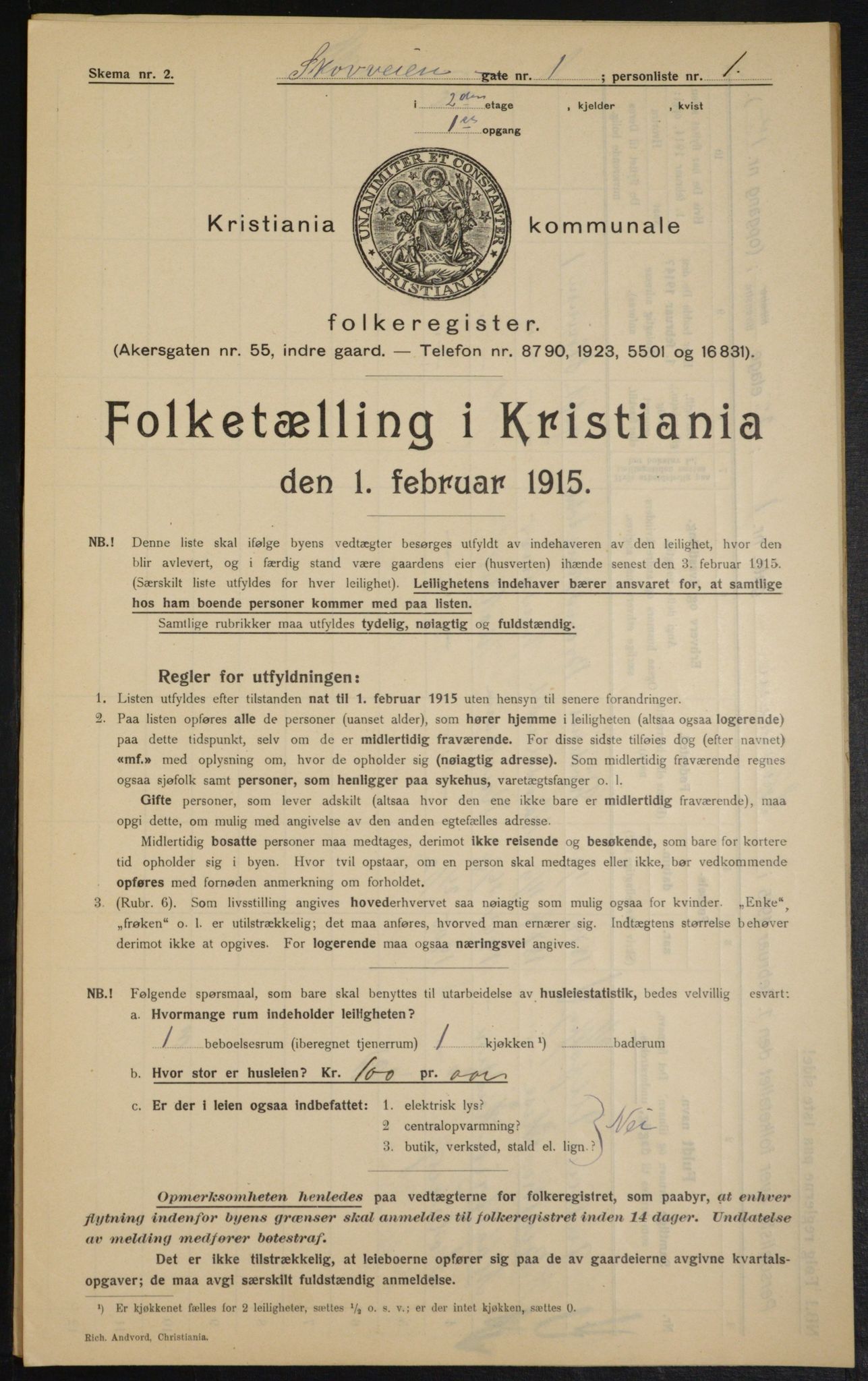 OBA, Kommunal folketelling 1.2.1915 for Kristiania, 1915, s. 96260