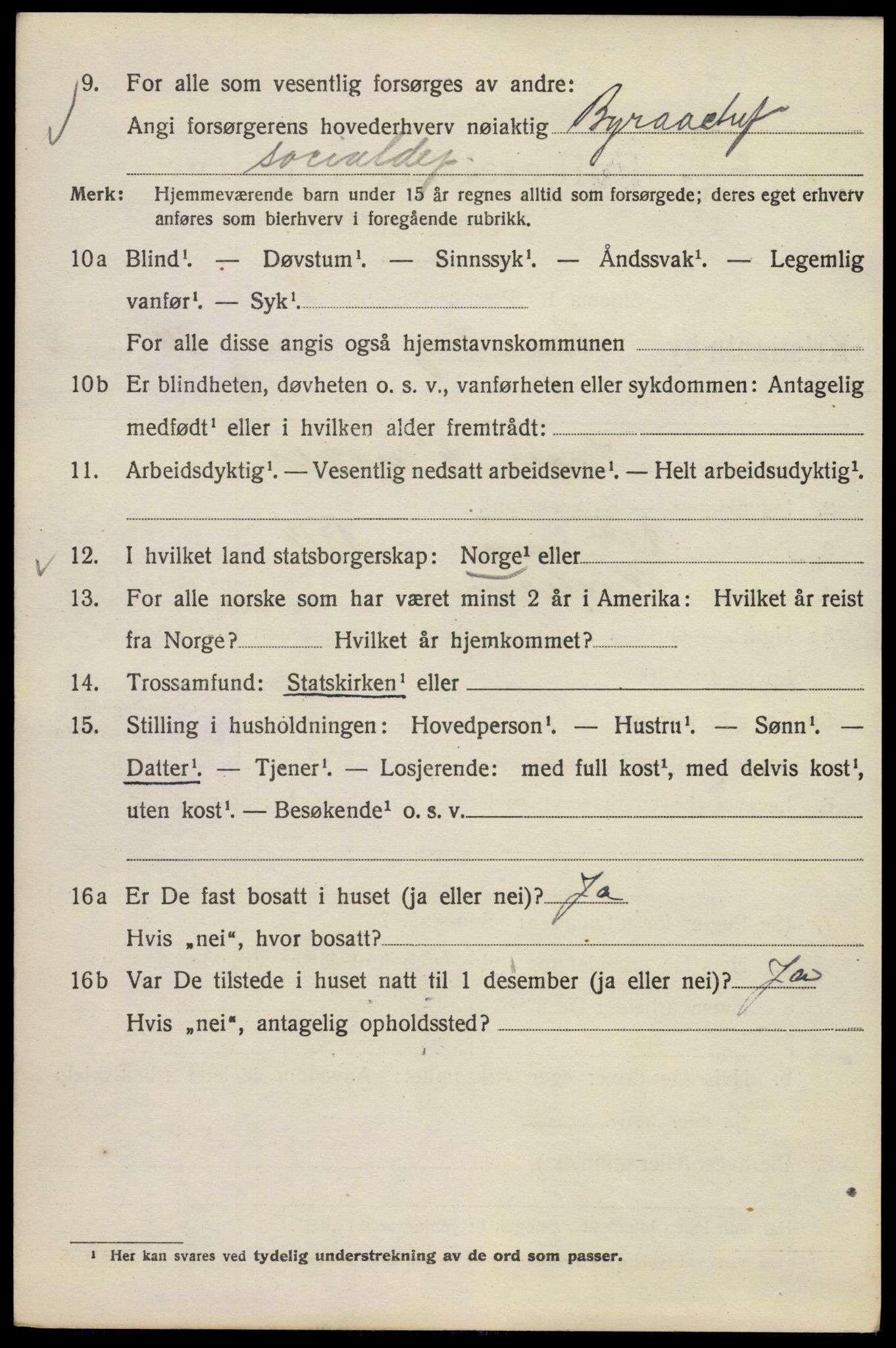 SAO, Folketelling 1920 for 0301 Kristiania kjøpstad, 1920, s. 465204