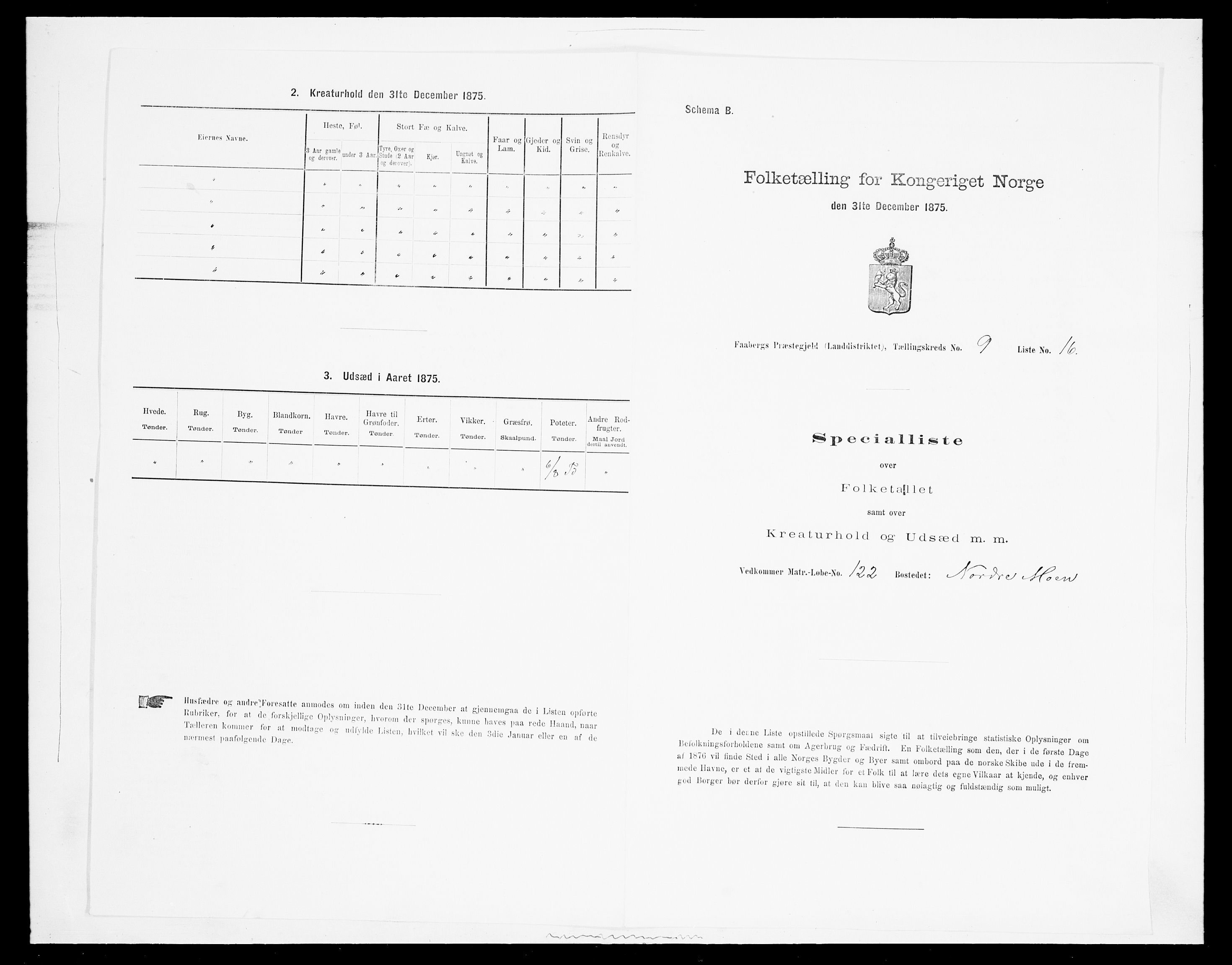 SAH, Folketelling 1875 for 0524L Fåberg prestegjeld, Fåberg sokn og Lillehammer landsokn, 1875, s. 1138