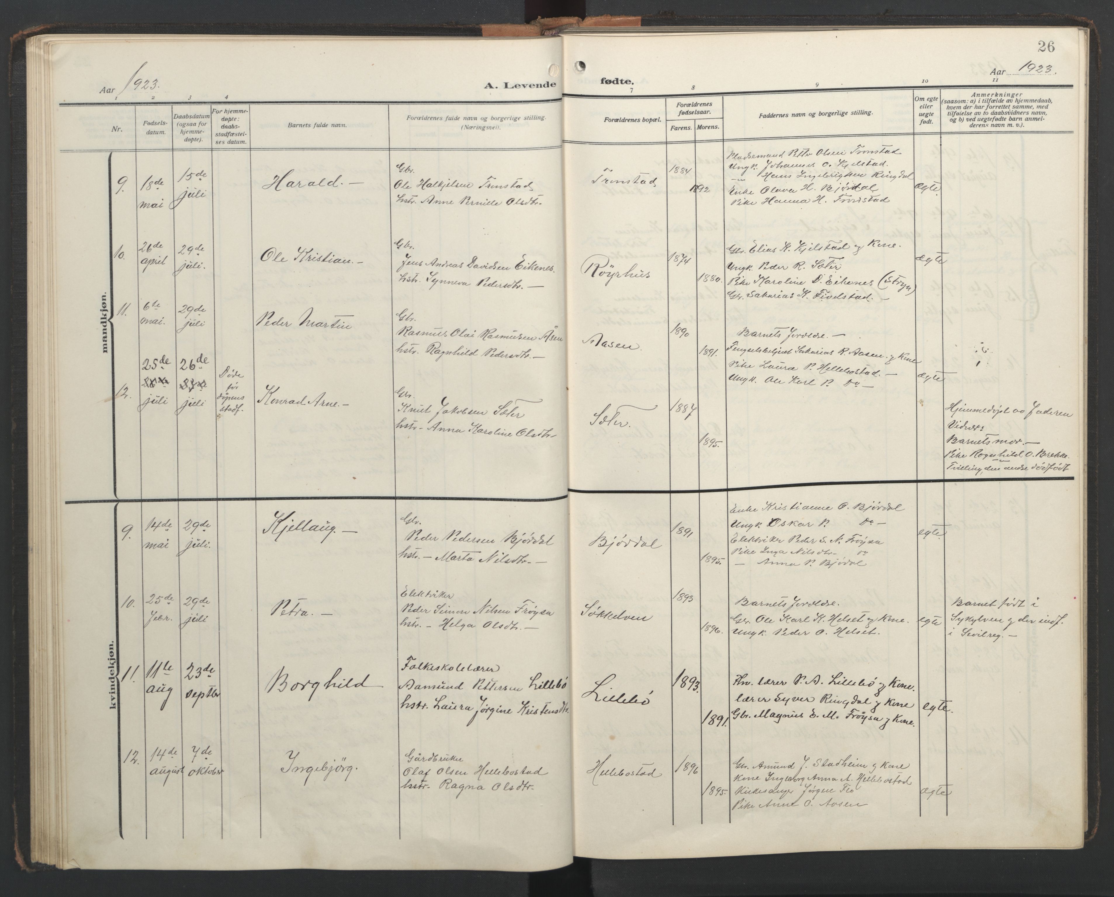 Ministerialprotokoller, klokkerbøker og fødselsregistre - Møre og Romsdal, AV/SAT-A-1454/517/L0232: Klokkerbok nr. 517C05, 1910-1946, s. 26