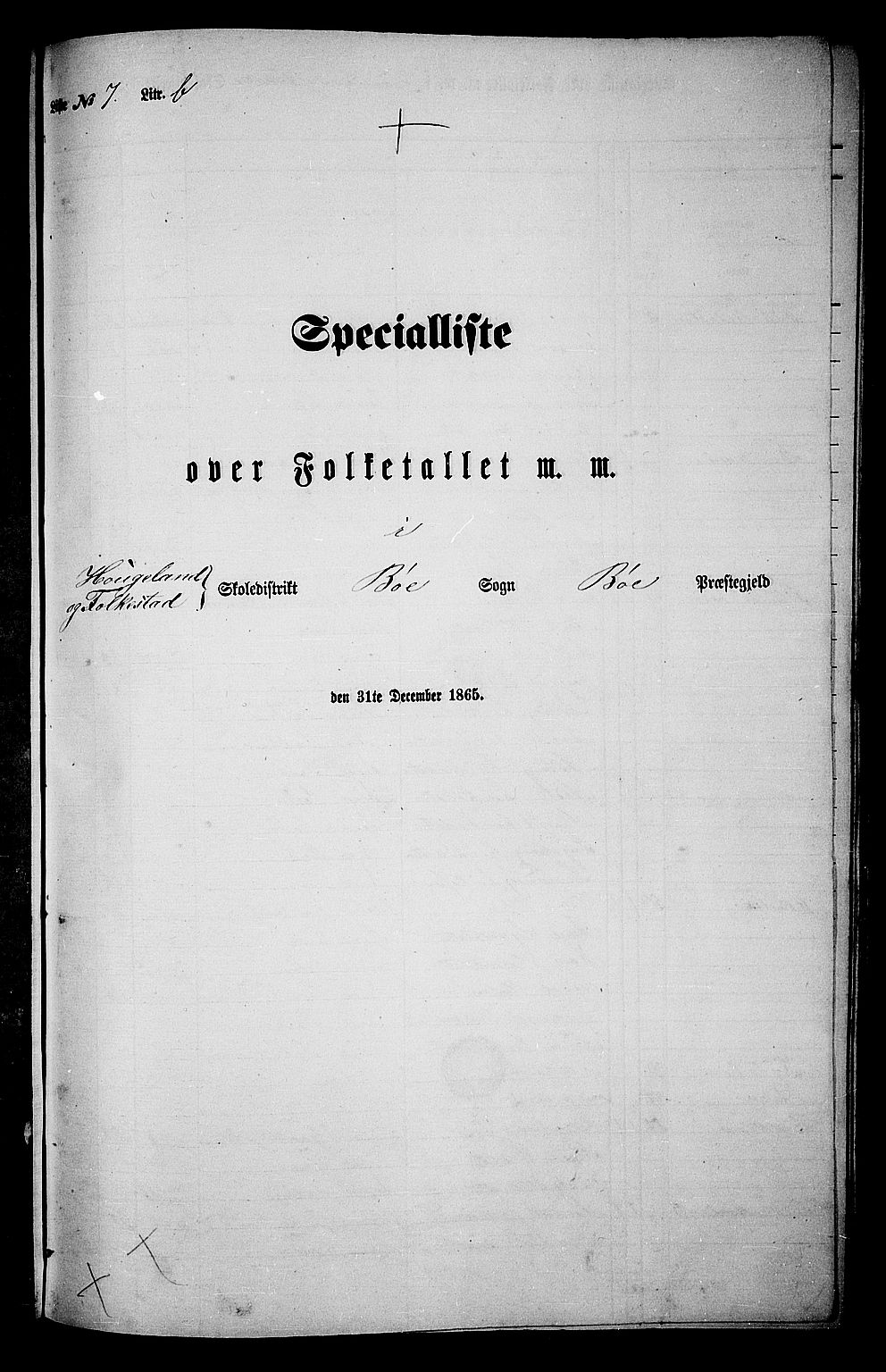 RA, Folketelling 1865 for 0821P Bø prestegjeld, 1865, s. 132