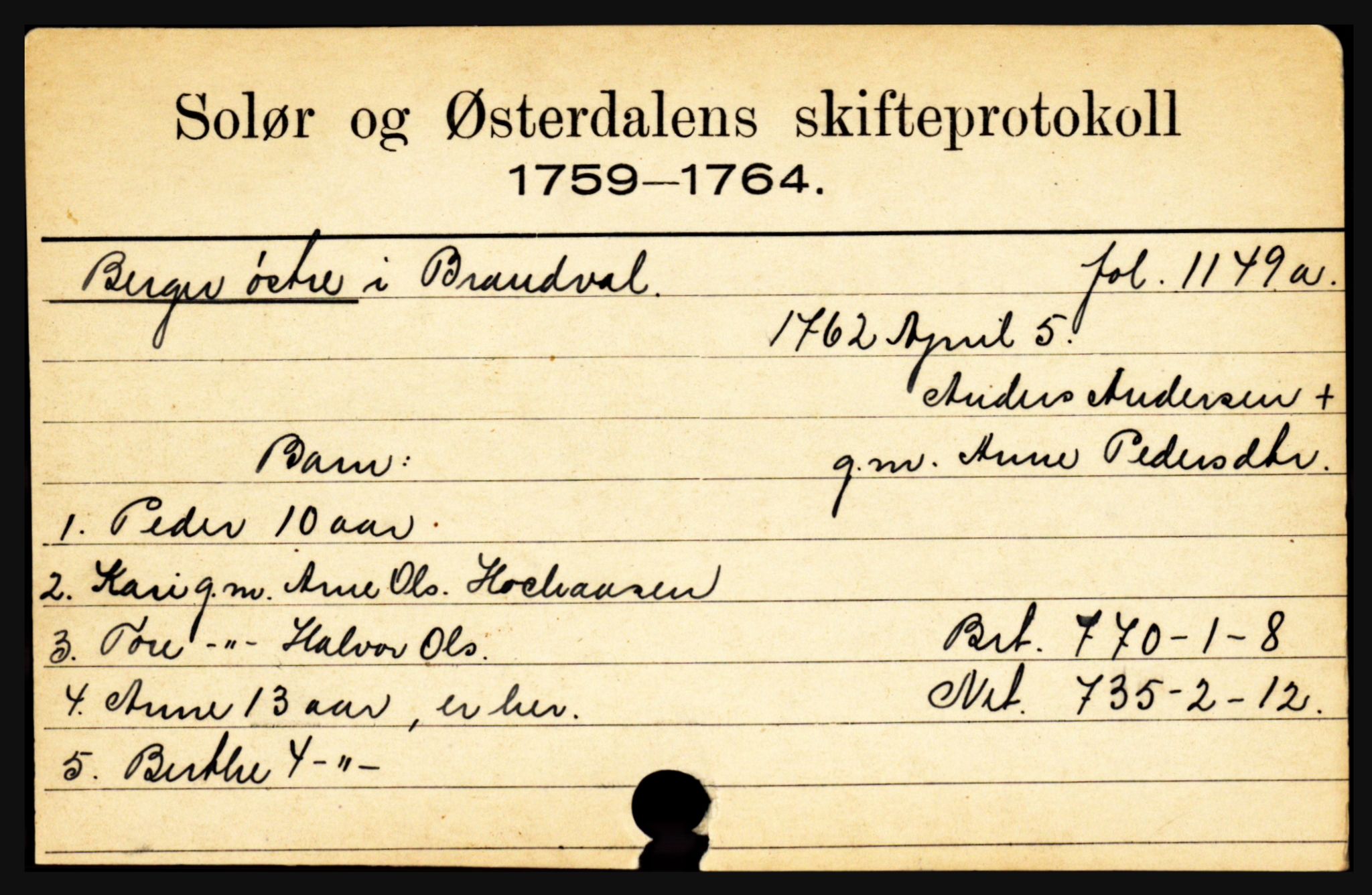 Solør og Østerdalen sorenskriveri, SAH/TING-024/J, 1716-1774, s. 305