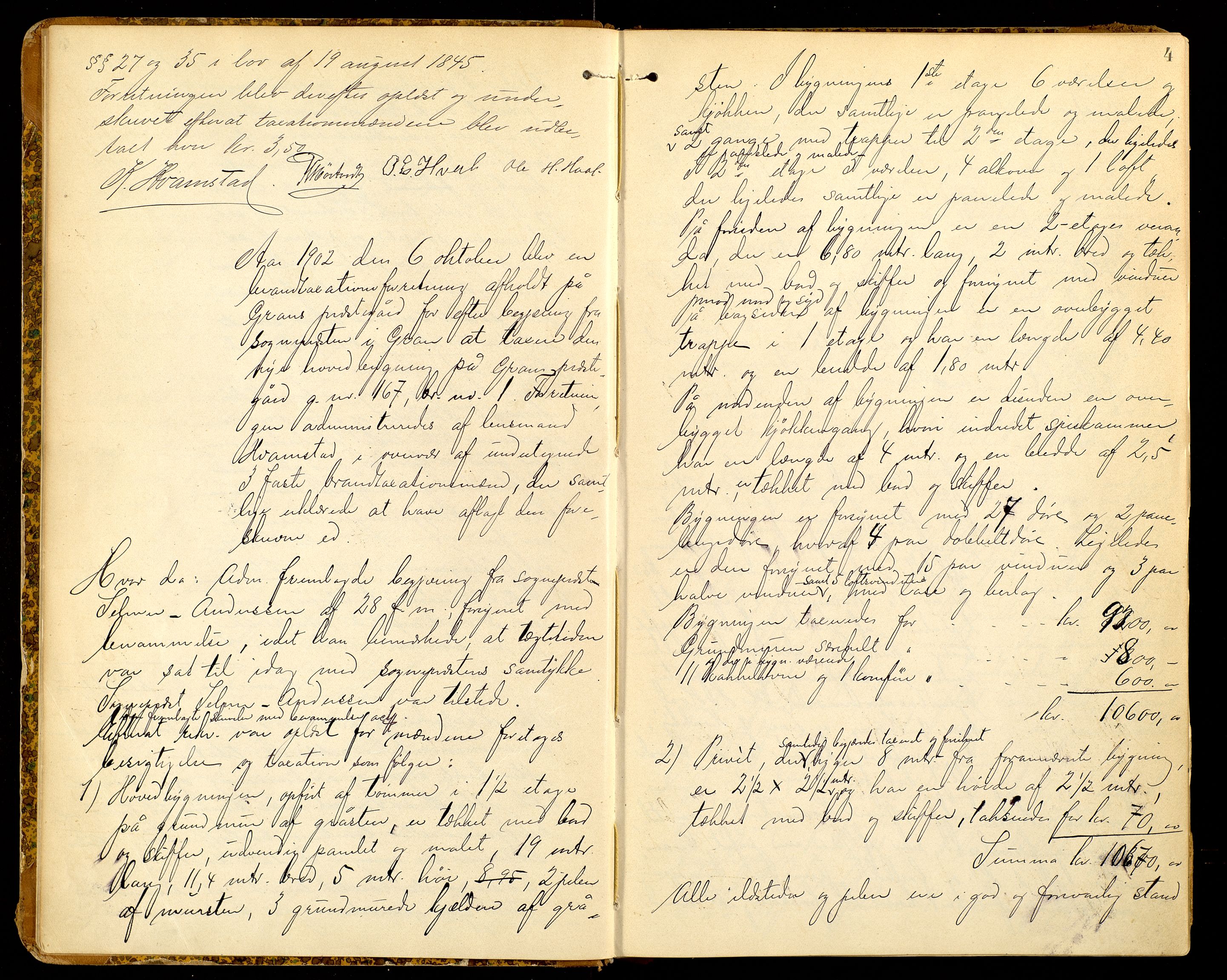 Norges Brannkasse, Gran, AV/SAH-NBRANG-050/F/L0002: Branntakstprotokoll, 1899-1953