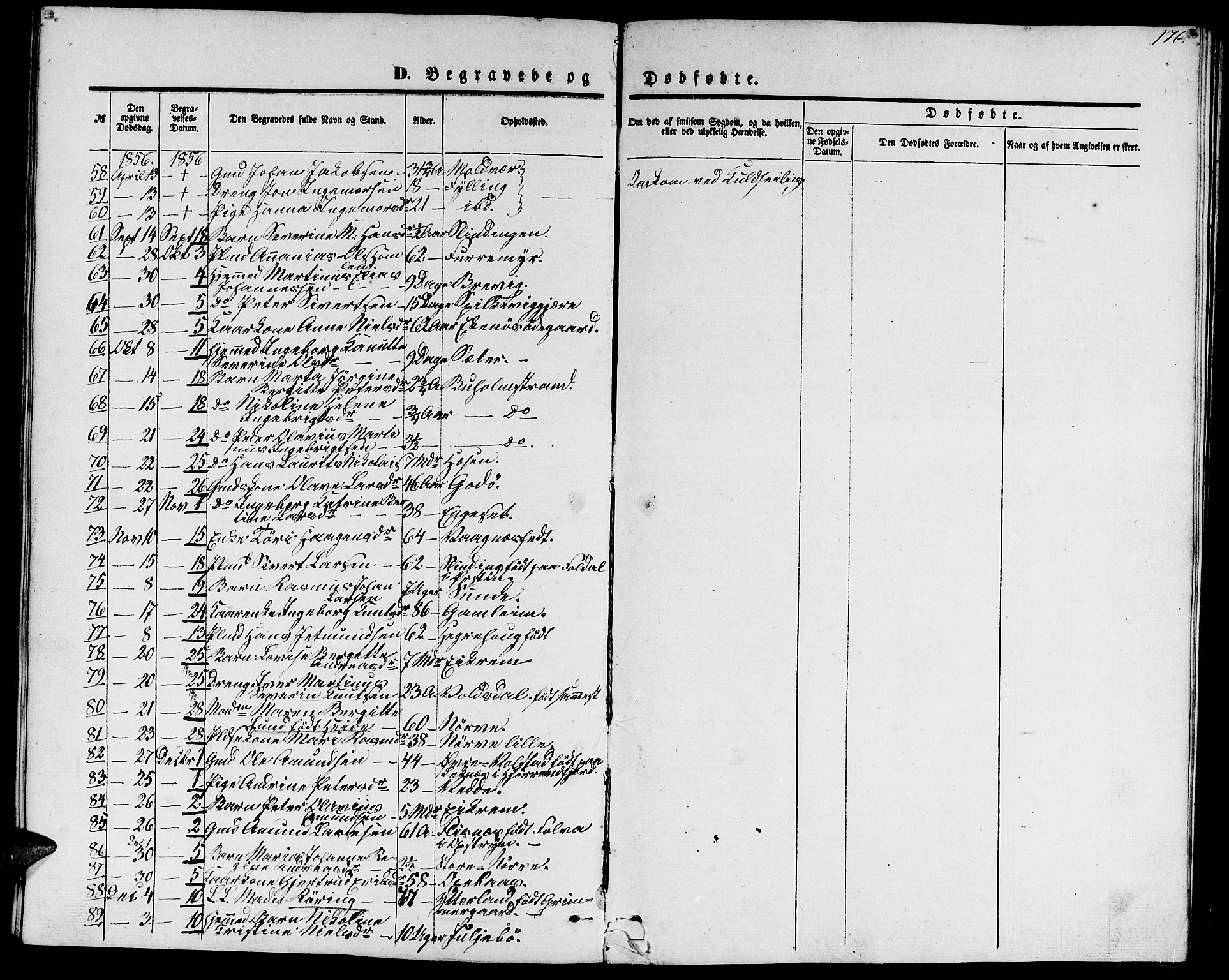 Ministerialprotokoller, klokkerbøker og fødselsregistre - Møre og Romsdal, SAT/A-1454/528/L0427: Klokkerbok nr. 528C08, 1855-1864, s. 176