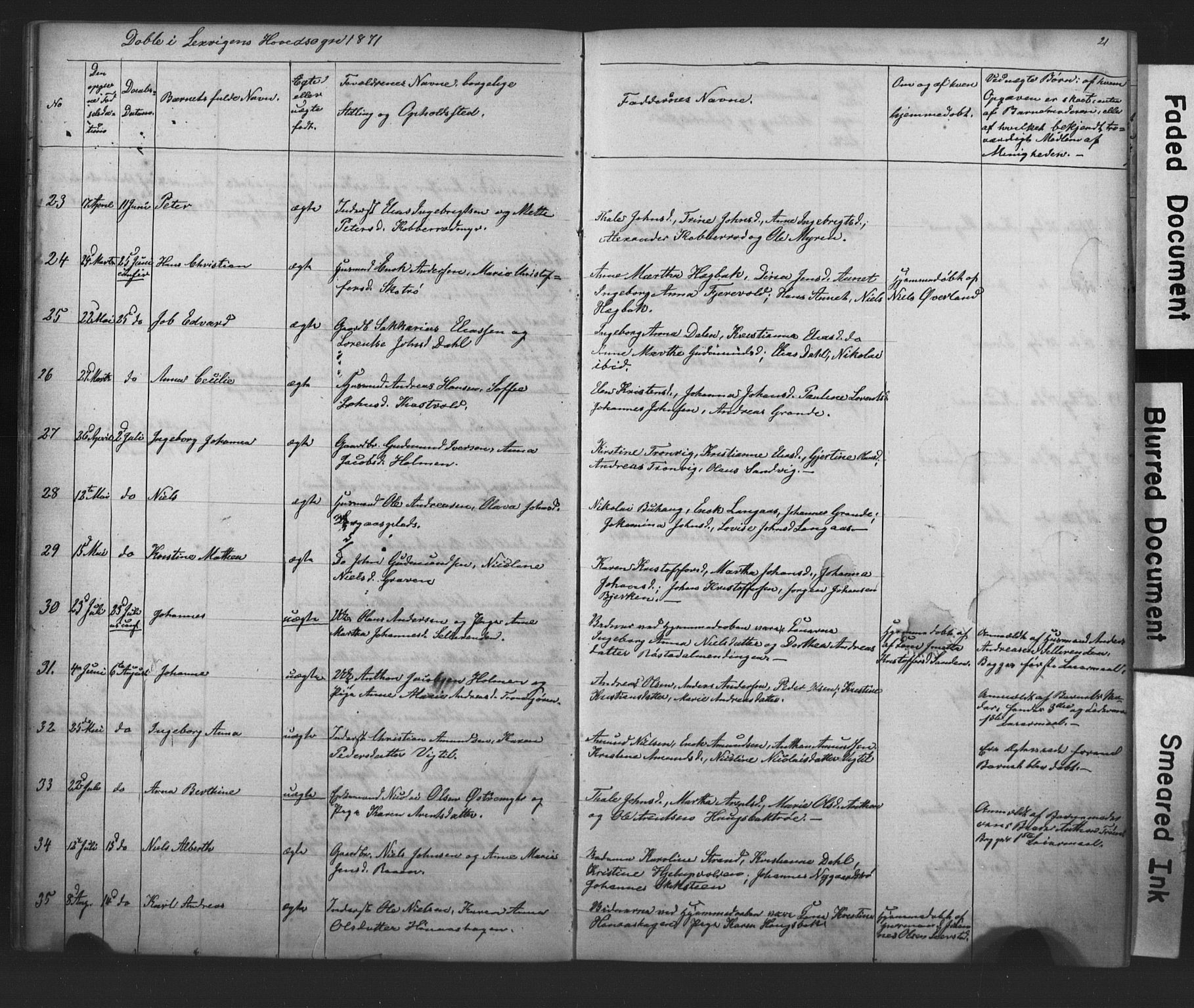 Ministerialprotokoller, klokkerbøker og fødselsregistre - Nord-Trøndelag, SAT/A-1458/701/L0018: Klokkerbok nr. 701C02, 1868-1872, s. 21