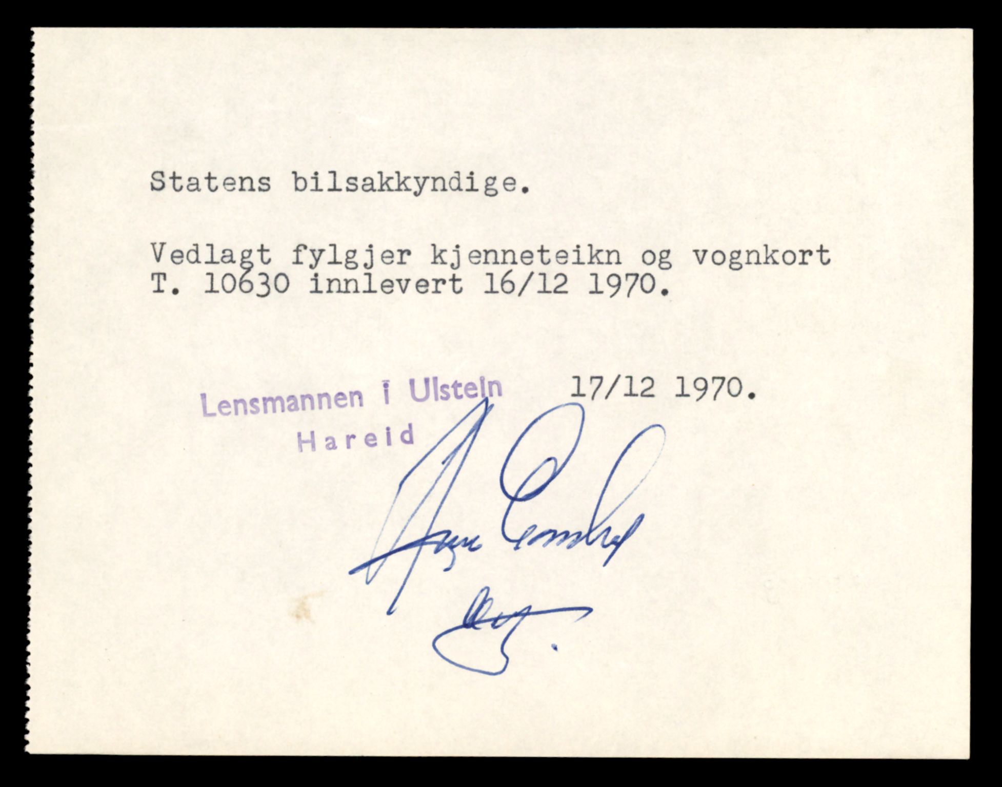 Møre og Romsdal vegkontor - Ålesund trafikkstasjon, AV/SAT-A-4099/F/Fe/L0022: Registreringskort for kjøretøy T 10584 - T 10694, 1927-1998, s. 1449