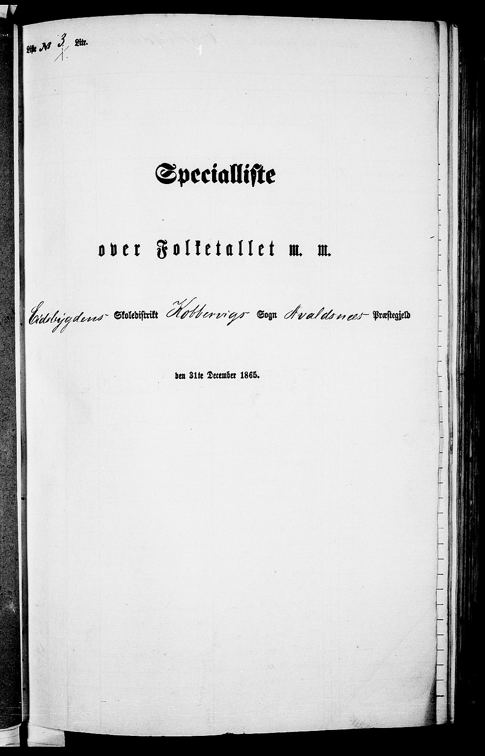 RA, Folketelling 1865 for 1147P Avaldsnes prestegjeld, 1865, s. 61