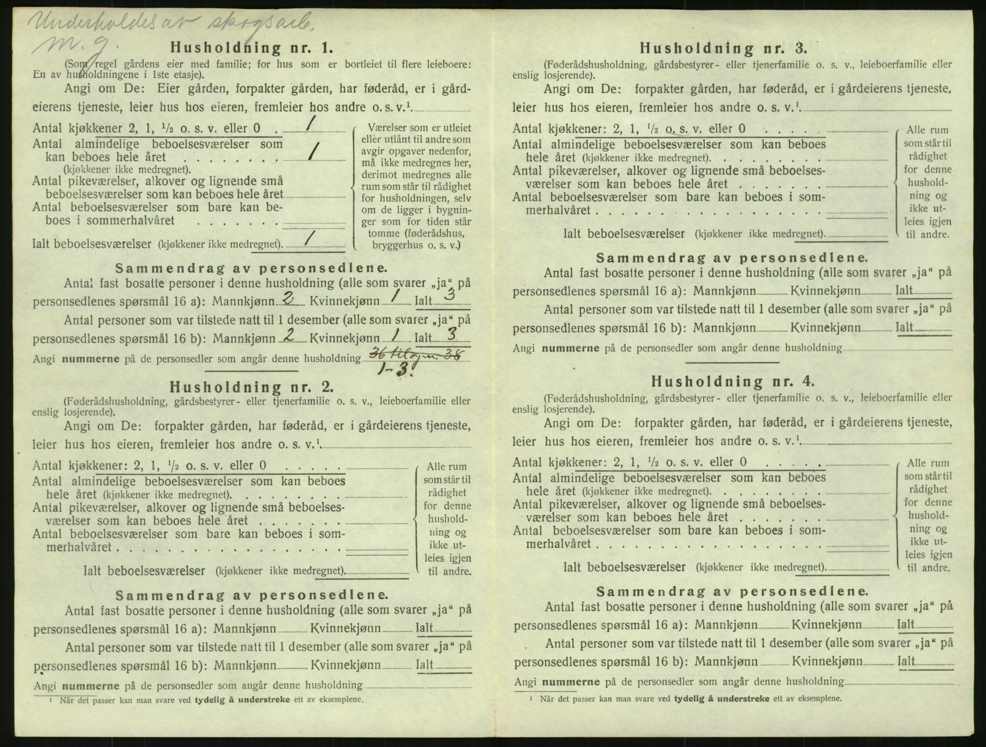 SAK, Folketelling 1920 for 0933 Herefoss herred, 1920, s. 39