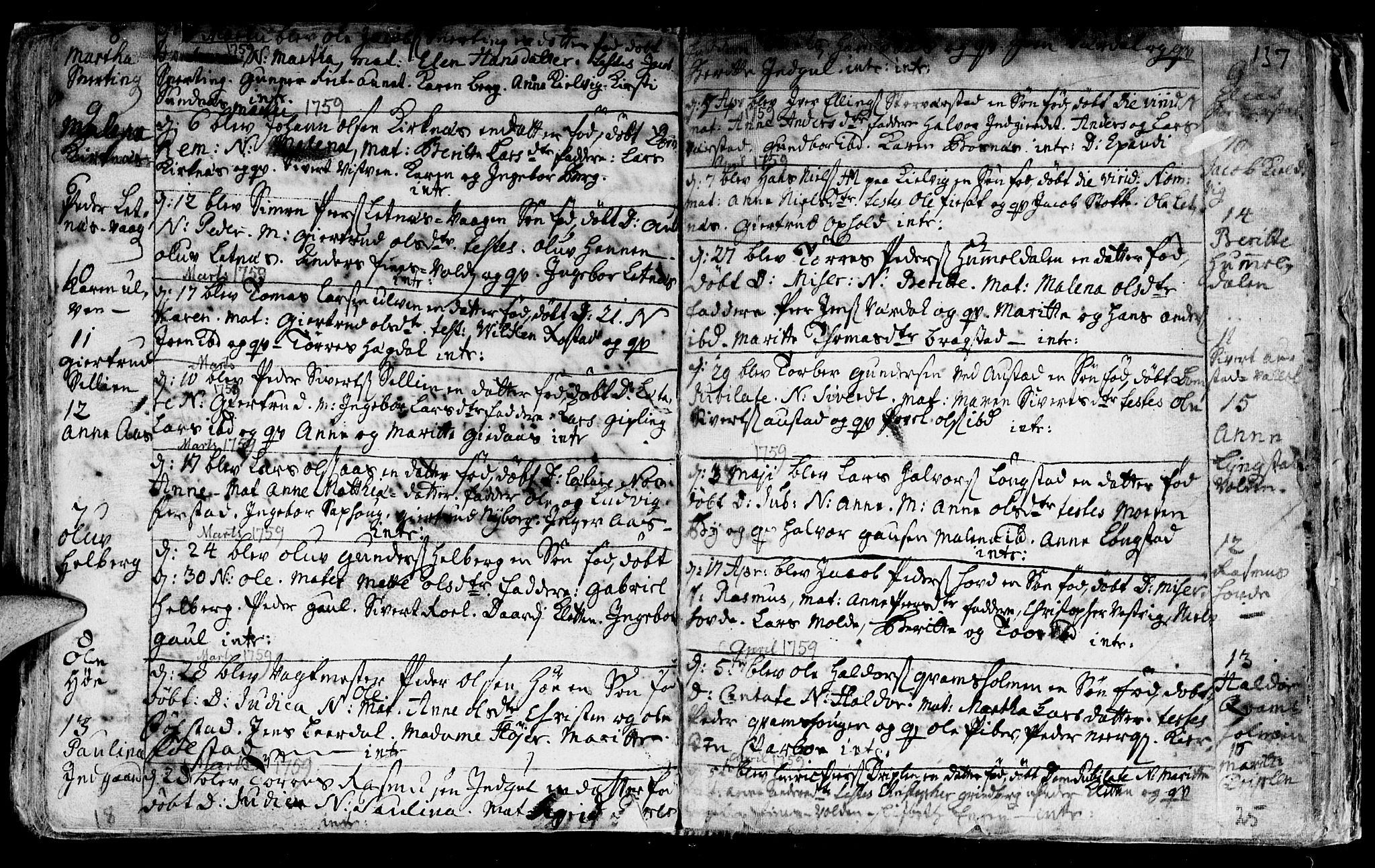 Ministerialprotokoller, klokkerbøker og fødselsregistre - Nord-Trøndelag, AV/SAT-A-1458/730/L0272: Ministerialbok nr. 730A01, 1733-1764, s. 137