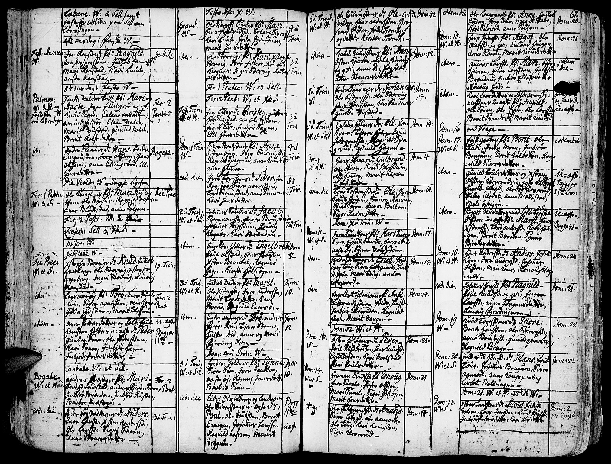 Vågå prestekontor, AV/SAH-PREST-076/H/Ha/Haa/L0001: Ministerialbok nr. 1, 1739-1810, s. 67