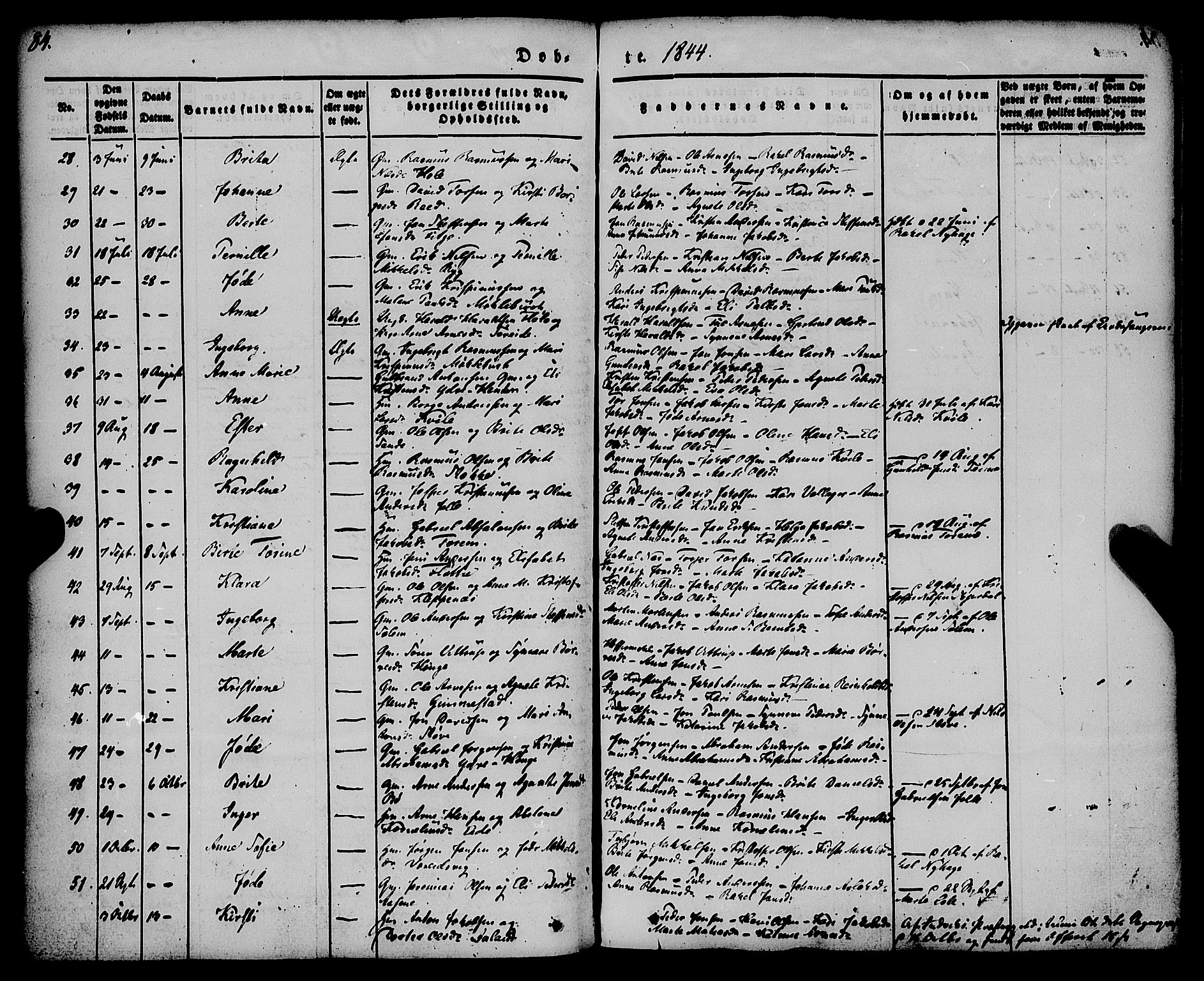 Gloppen sokneprestembete, AV/SAB-A-80101/H/Haa/Haaa/L0008: Ministerialbok nr. A 8, 1837-1855, s. 84