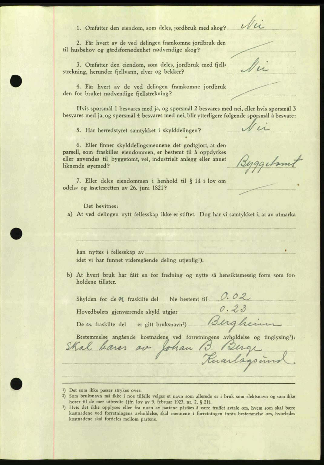 Hitra sorenskriveri, AV/SAT-A-0018/2/2C/2Ca: Pantebok nr. A2, 1943-1945, Dagboknr: 273/1945