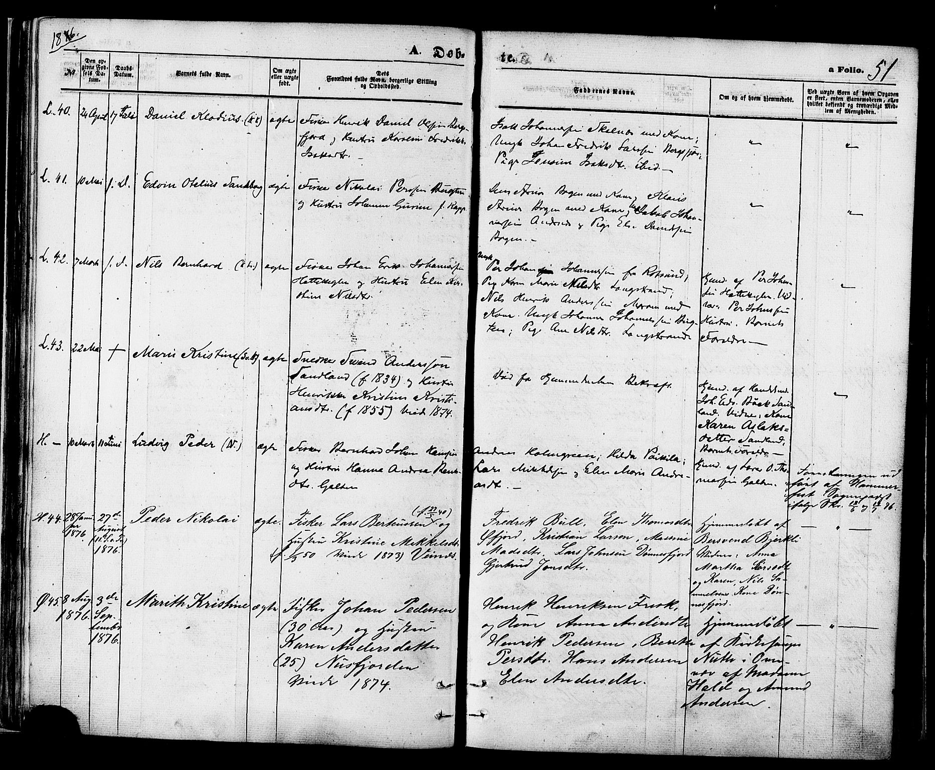 Loppa sokneprestkontor, AV/SATØ-S-1339/H/Ha/L0005kirke: Ministerialbok nr. 5, 1869-1878, s. 51