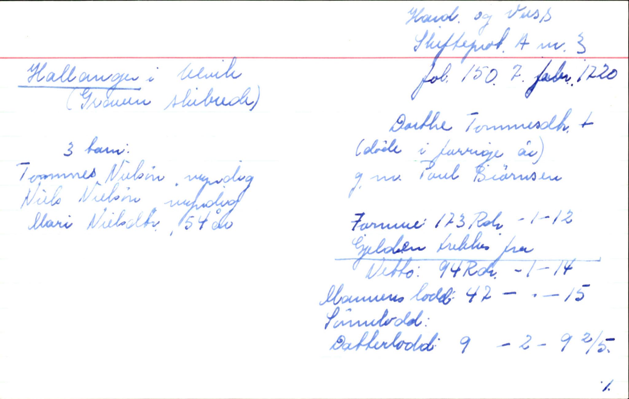 Skiftekort ved Statsarkivet i Bergen, SAB/SKIFTEKORT/002/L0001: Skifteprotokoll nr. 1-3, 1695-1721, s. 1135