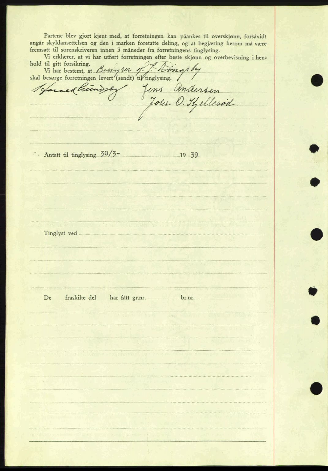 Moss sorenskriveri, SAO/A-10168: Pantebok nr. A5, 1938-1939, Dagboknr: 734/1939