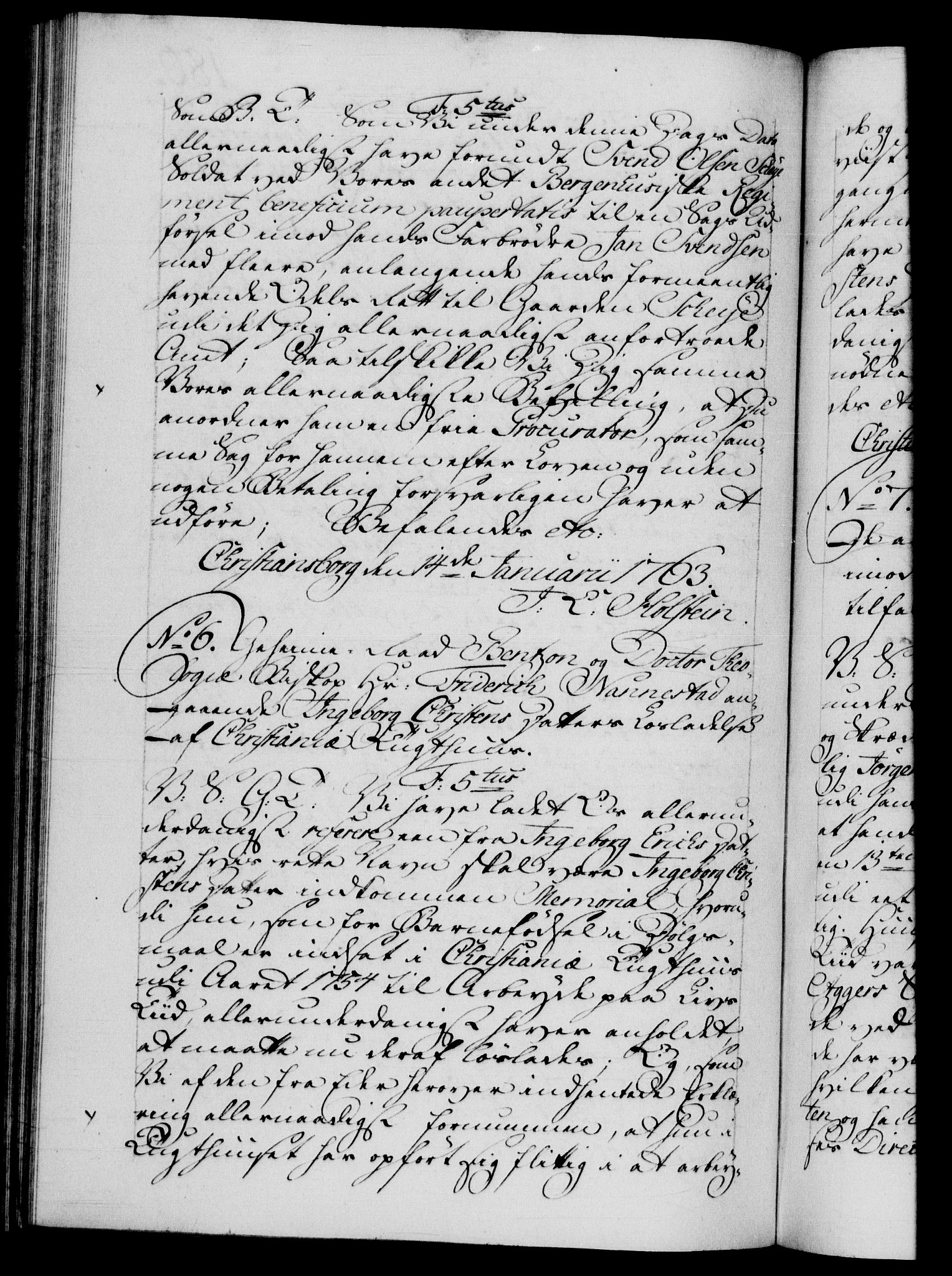 Danske Kanselli 1572-1799, RA/EA-3023/F/Fc/Fca/Fcab/L0037: Norske tegnelser, 1762-1766, s. 180b