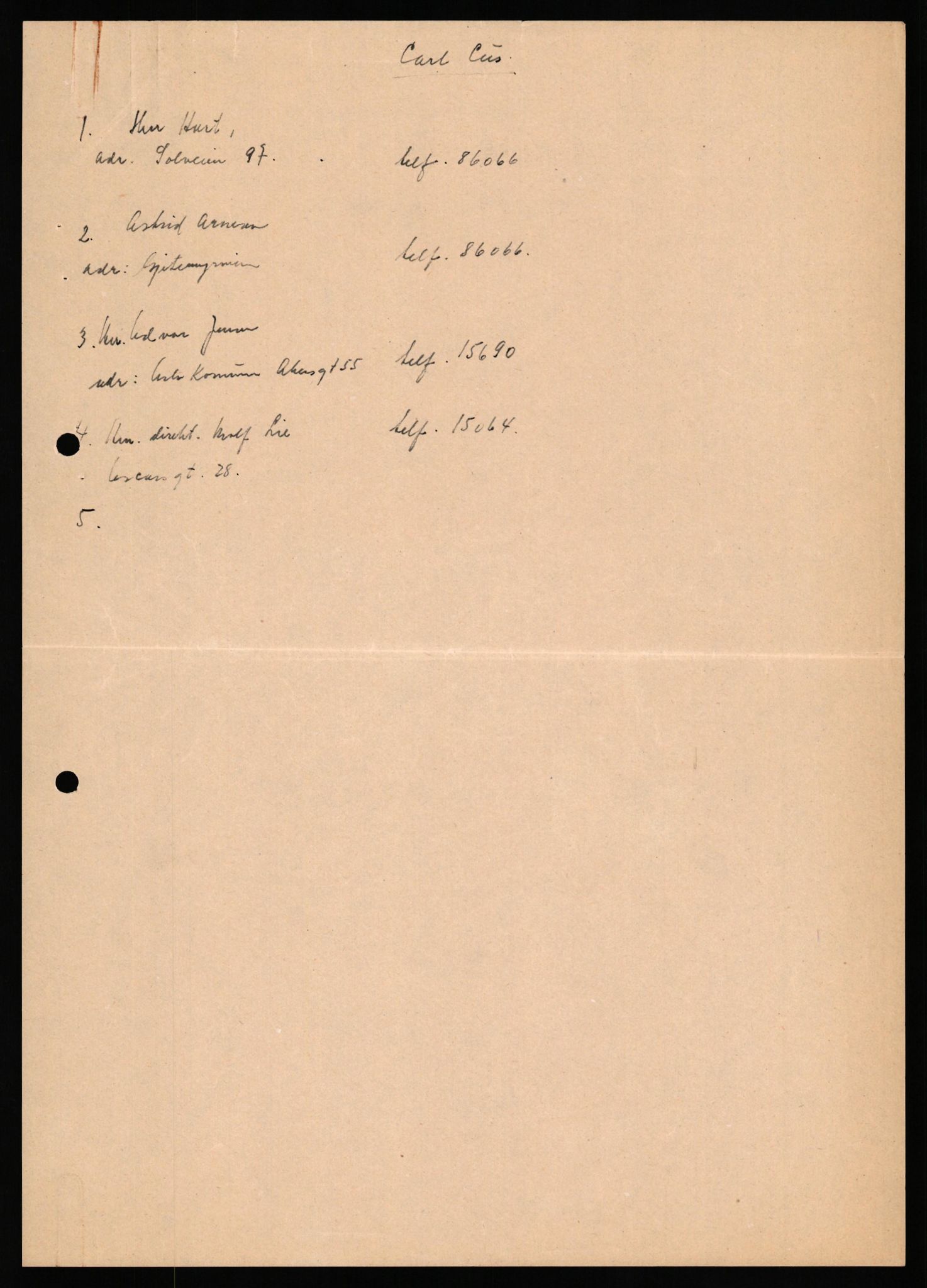 Forsvaret, Forsvarets overkommando II, AV/RA-RAFA-3915/D/Db/L0038: CI Questionaires. Tyske okkupasjonsstyrker i Norge. Østerrikere., 1945-1946, s. 207
