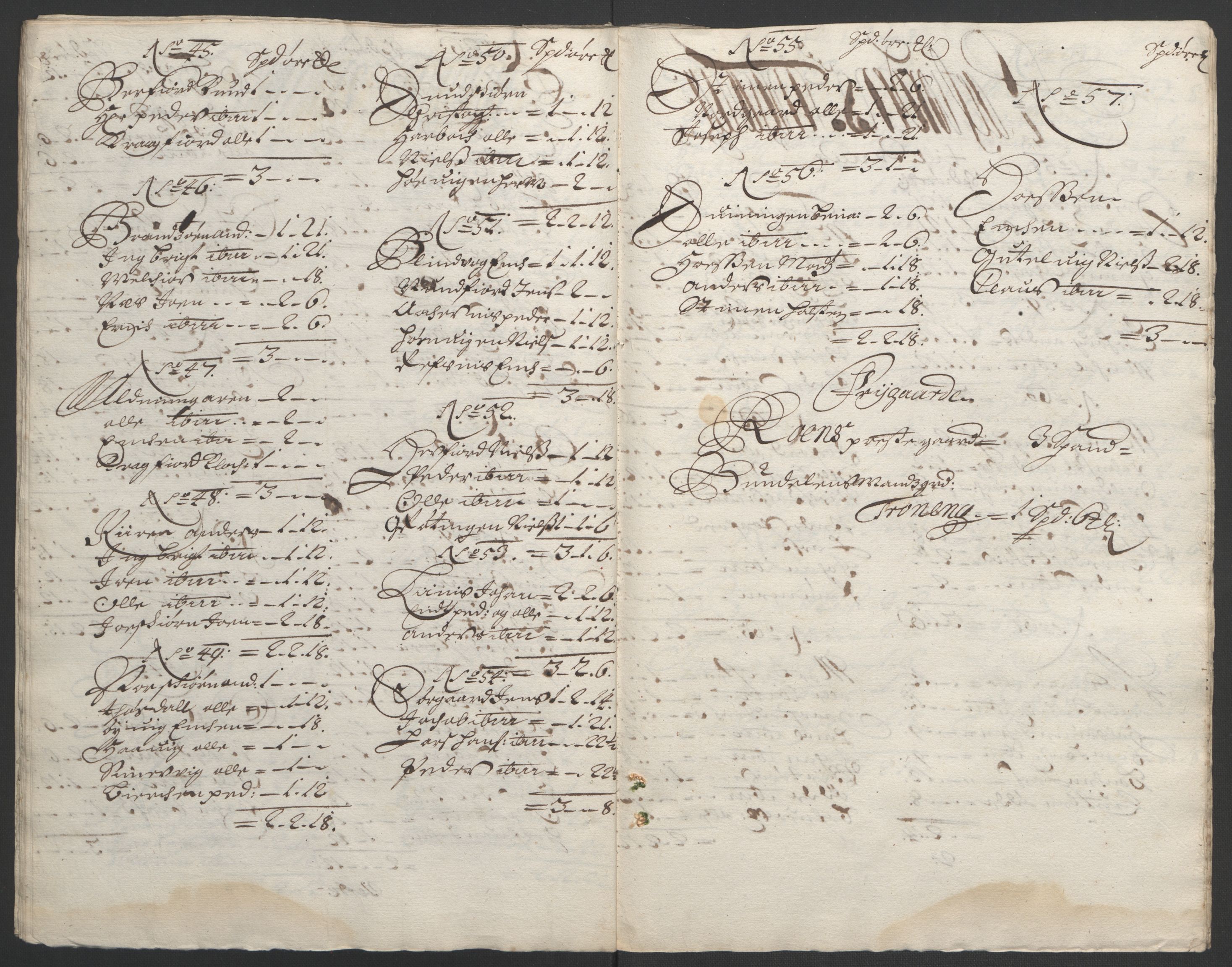 Rentekammeret inntil 1814, Reviderte regnskaper, Fogderegnskap, AV/RA-EA-4092/R57/L3849: Fogderegnskap Fosen, 1692-1693, s. 483